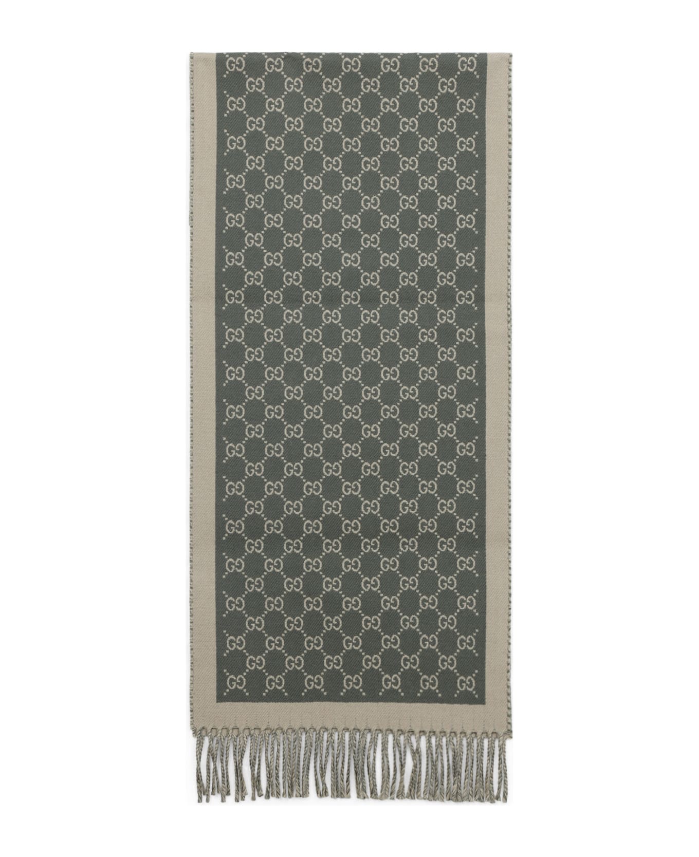 Gucci New Moon Wool Scarf - Reseda Beige