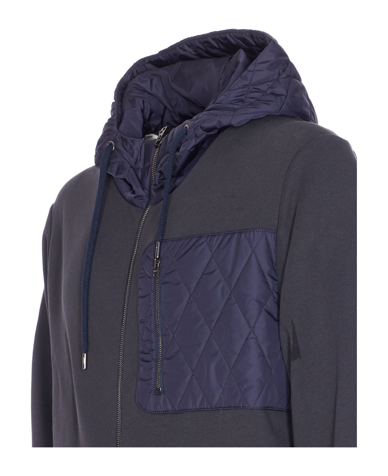 Herno Zipped Hoodie - Blue