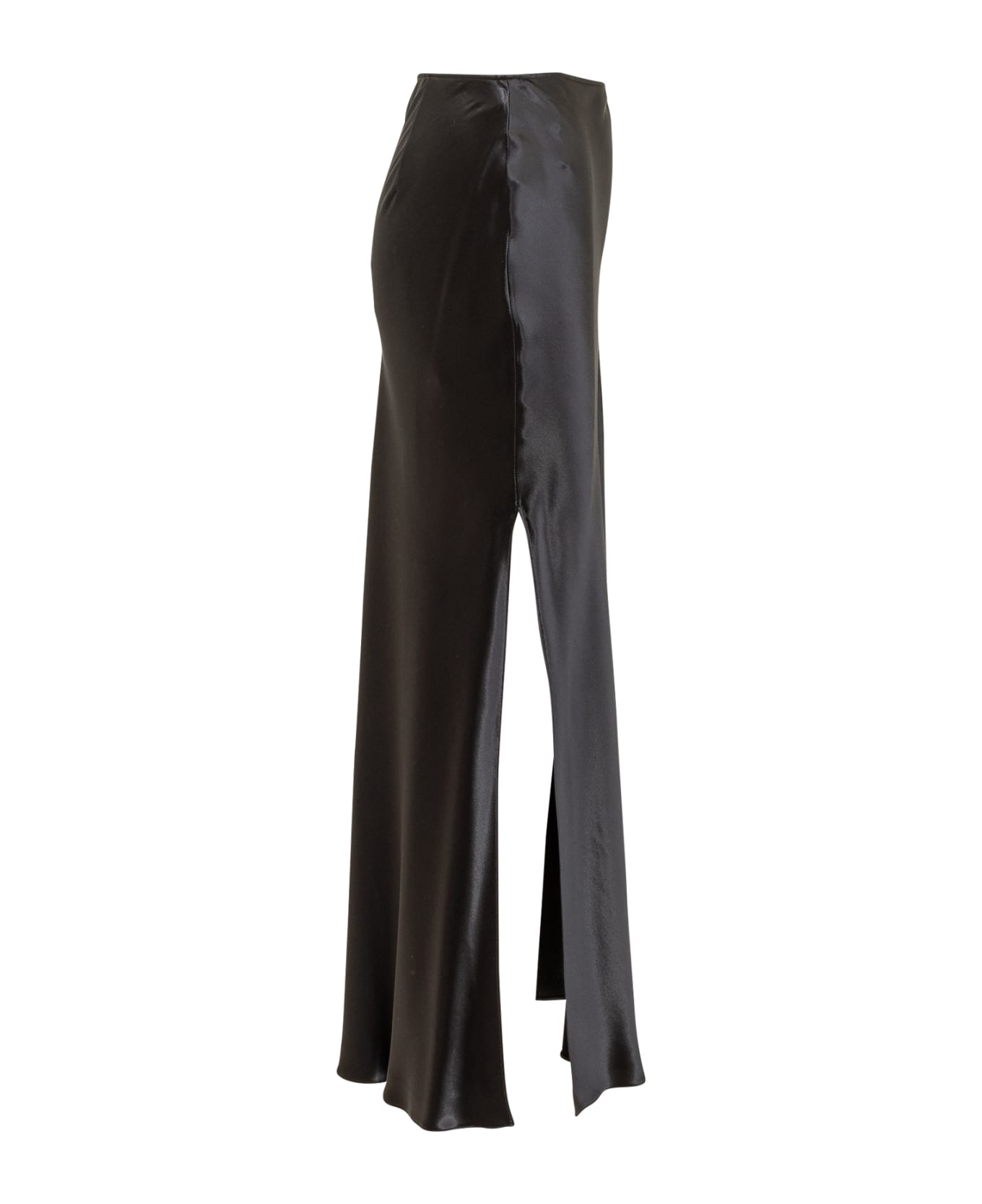 Ferragamo Satin Skirt Longuette - NERO/BIANCO スカート