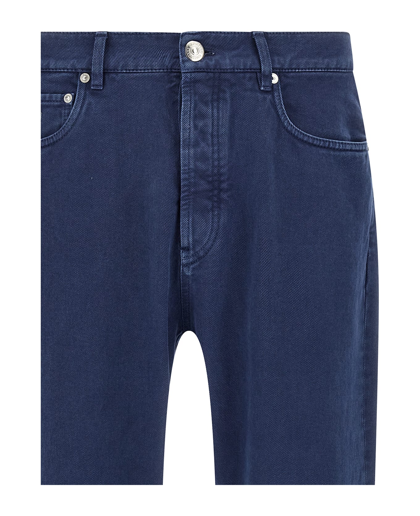 Brunello Cucinelli Garment-dyed Denim Jeans - Blue