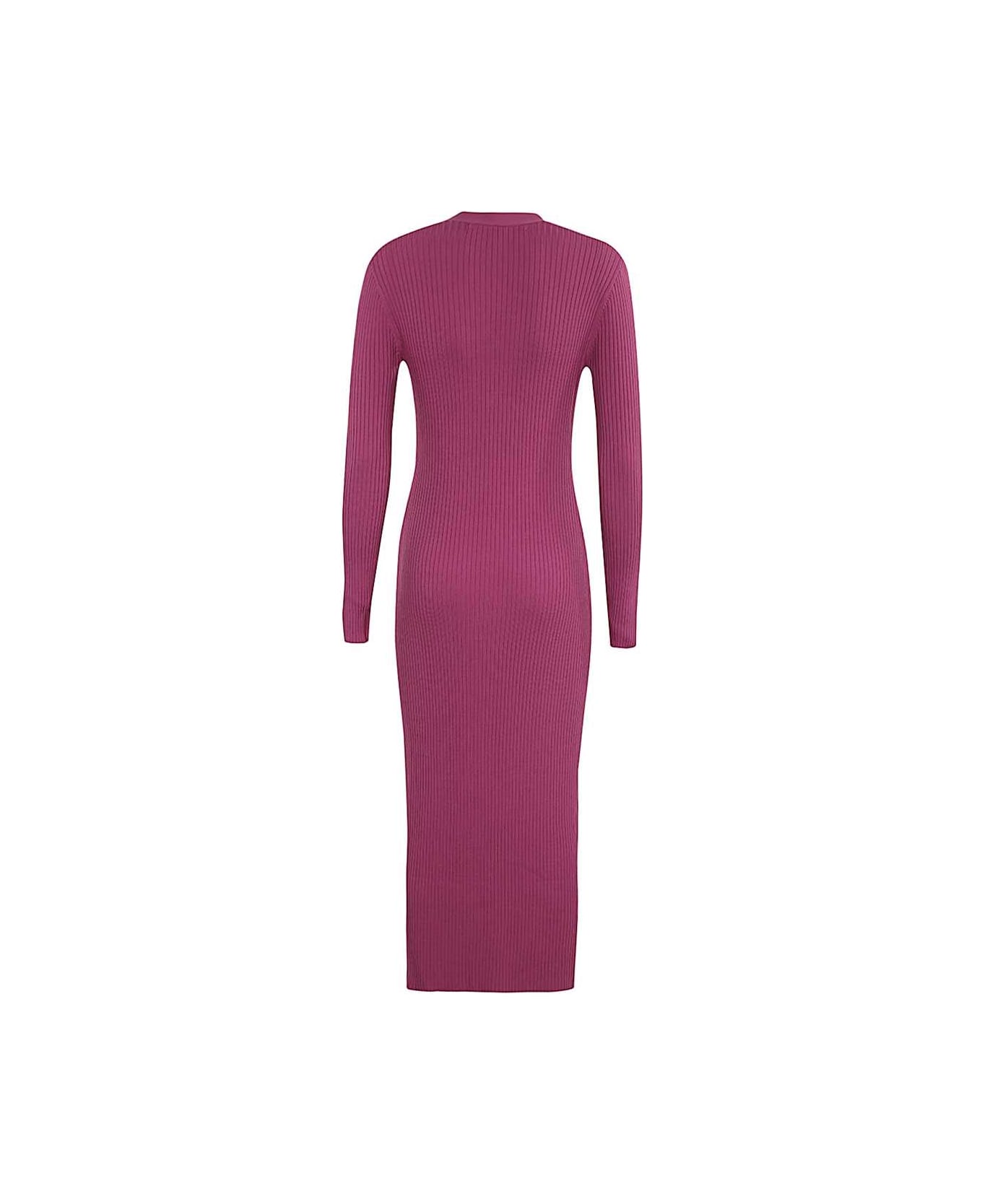 Karl Lagerfeld Ribbed Knit Dress - Mauve