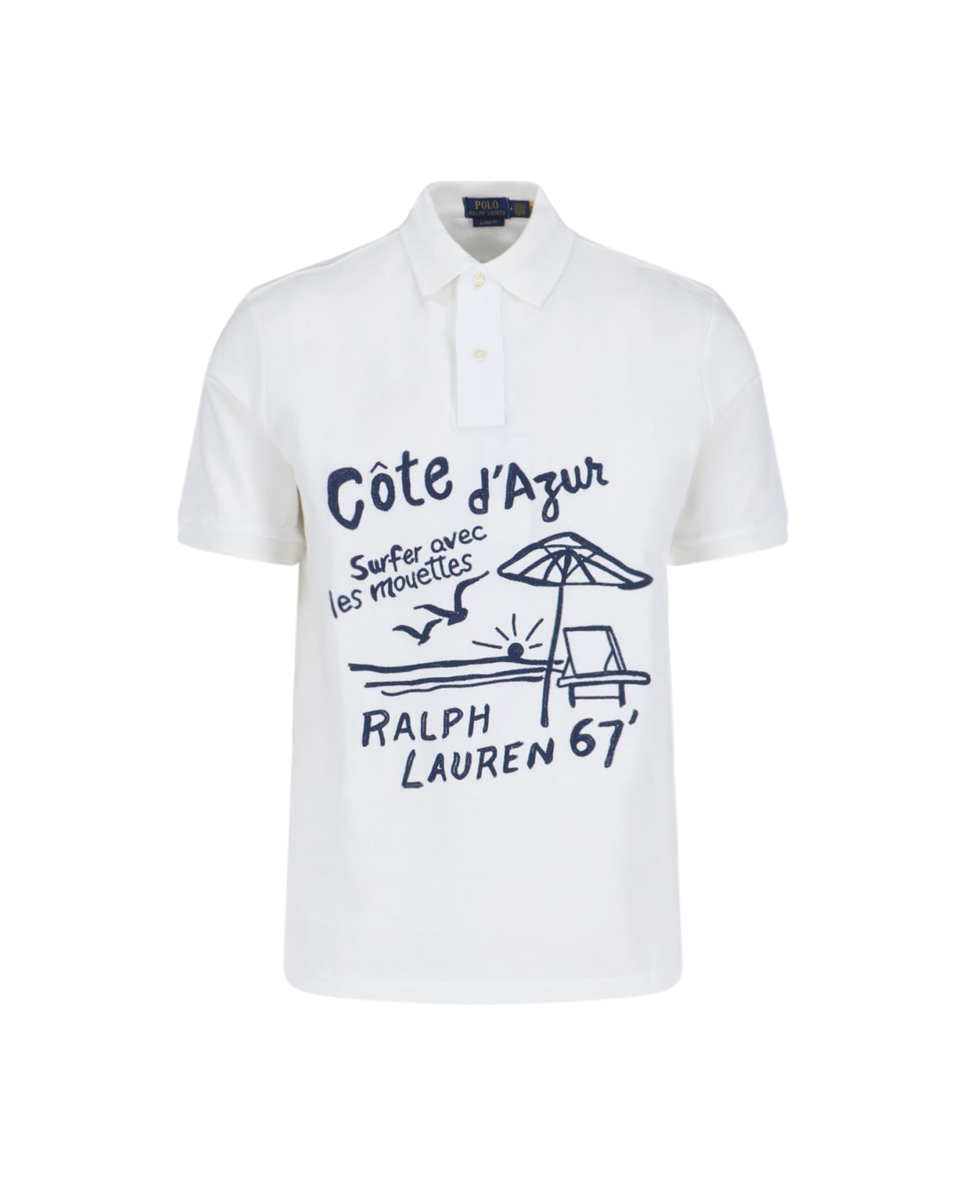 Polo Ralph Lauren Embroidered Polo Shirt - White