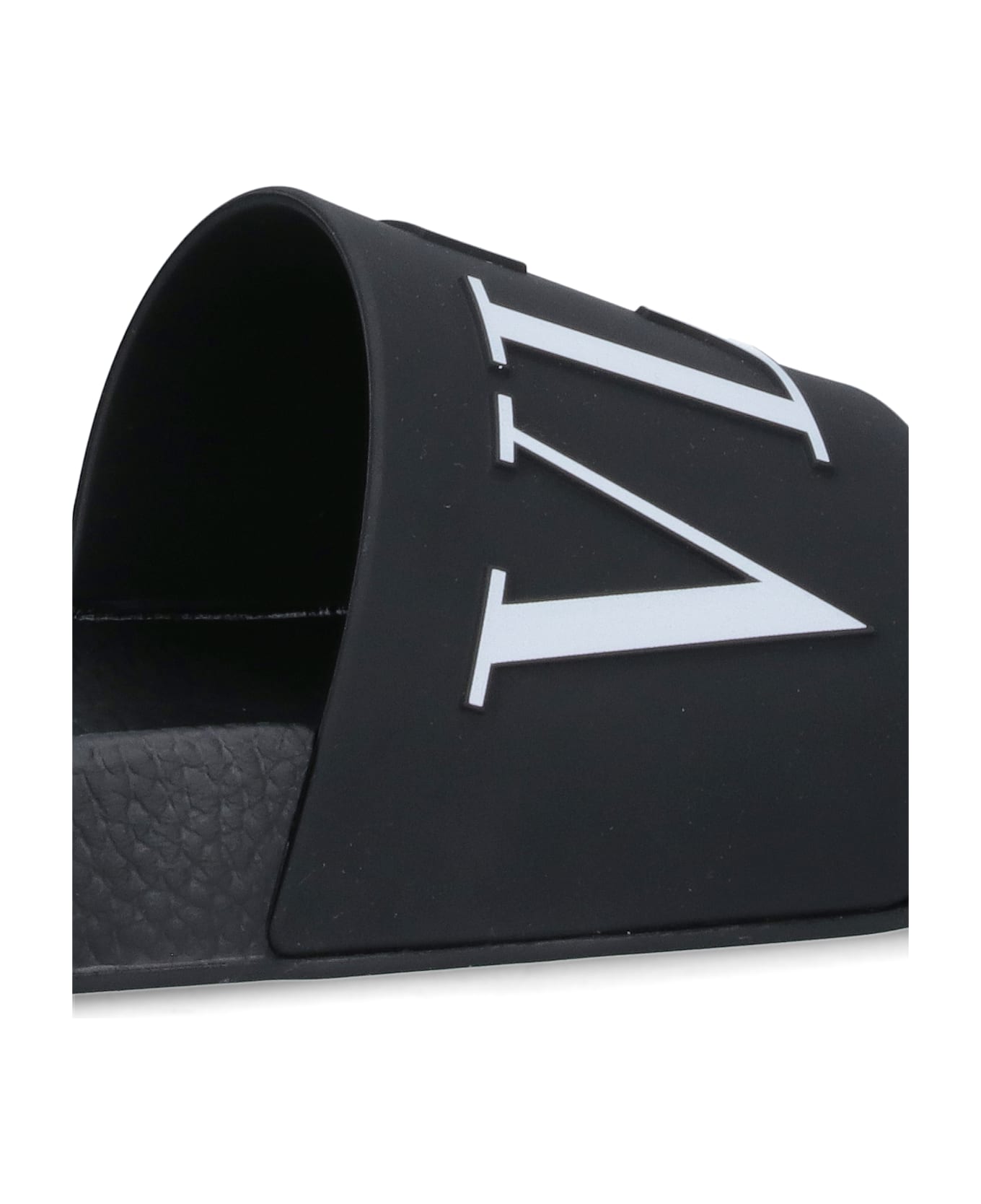 Valentino Garavani "vltn" Slide Sandals - Black  