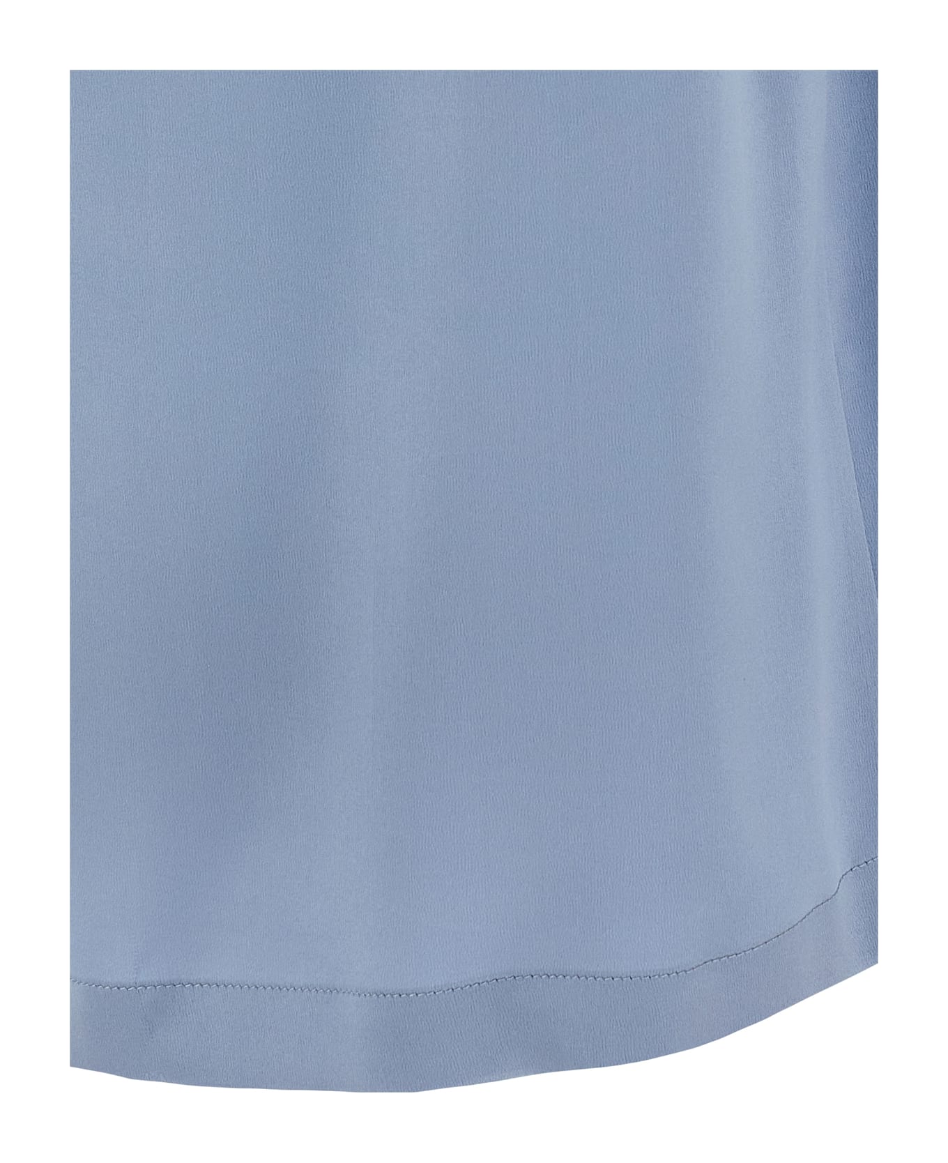Brunello Cucinelli Satin T-shirt - Light Blue