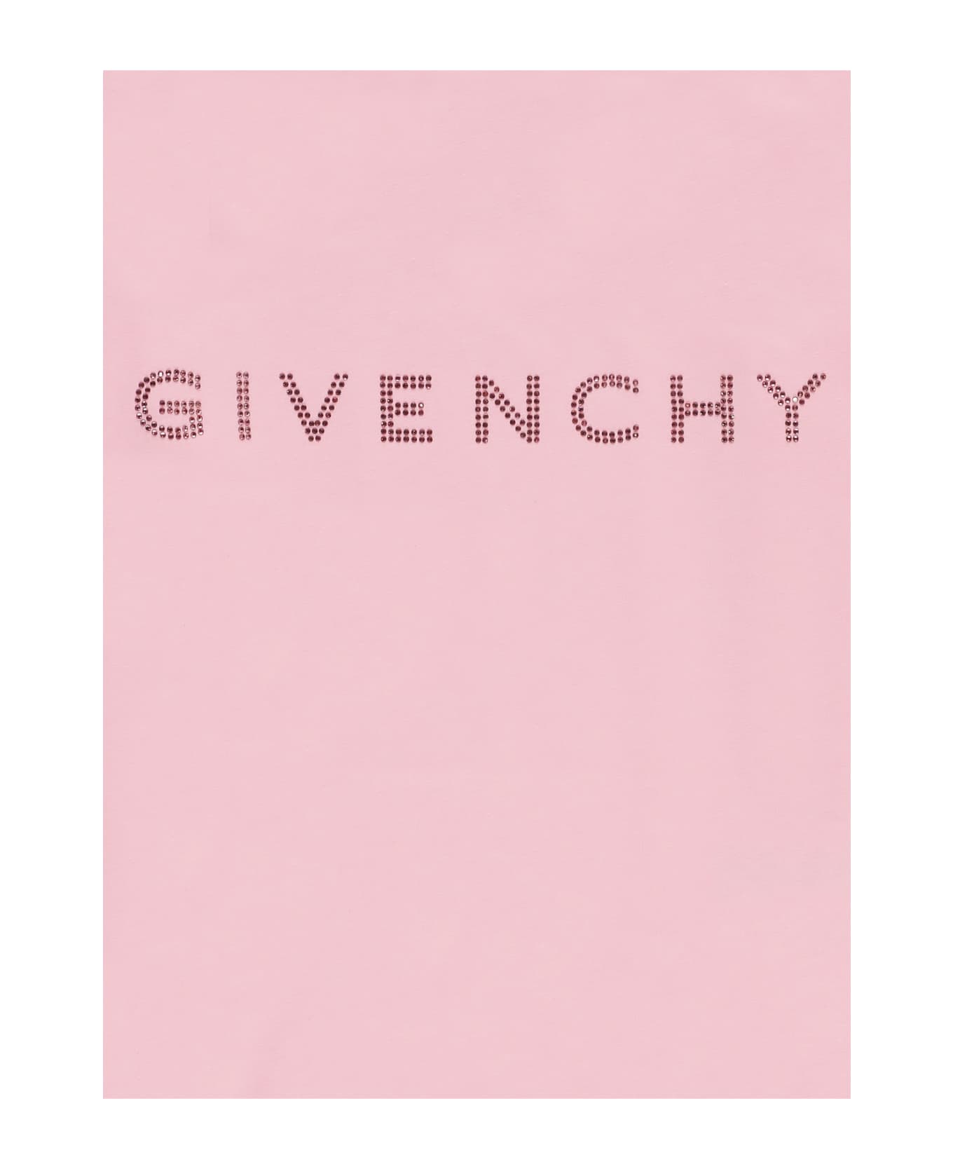 Givenchy T-shirt With Strass Logo - Pink