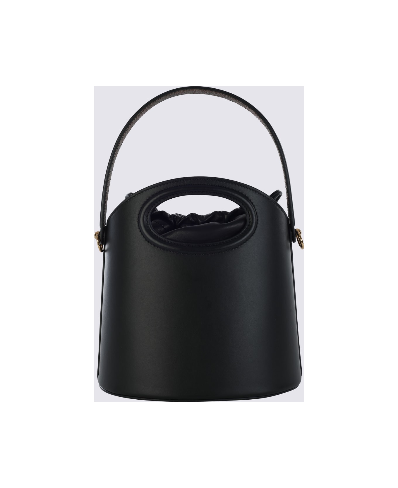Etro Black Leather Saturno Bucket Bag - Black トートバッグ