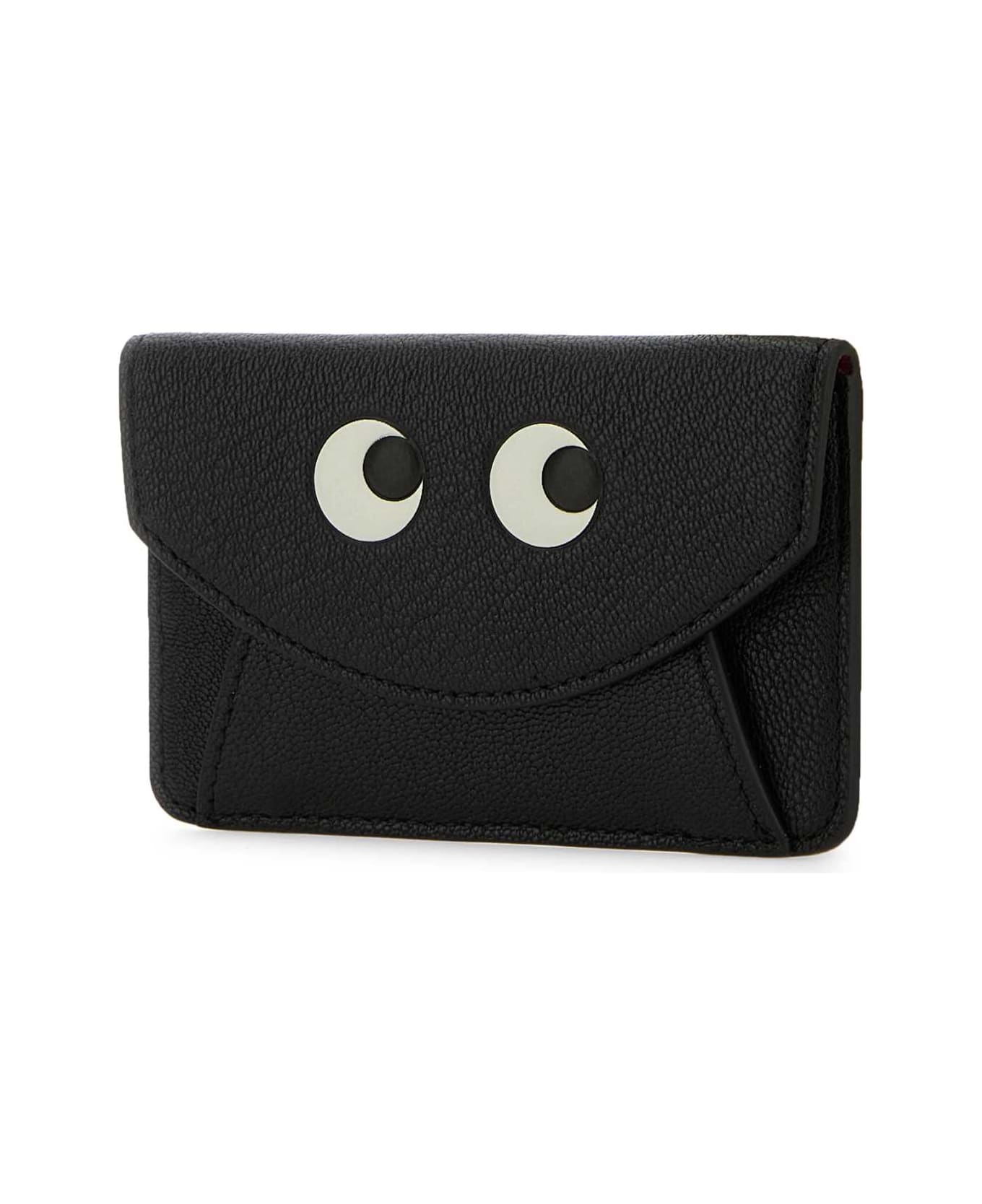 Anya Hindmarch Black Leather Card Holder - BLACK