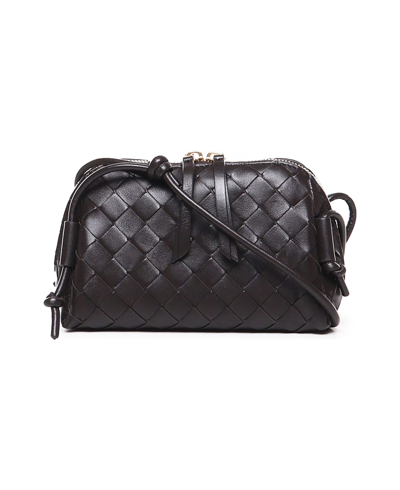 Bottega Veneta Intrecciato Concert Crossbody Bag - FONDANT GOLD