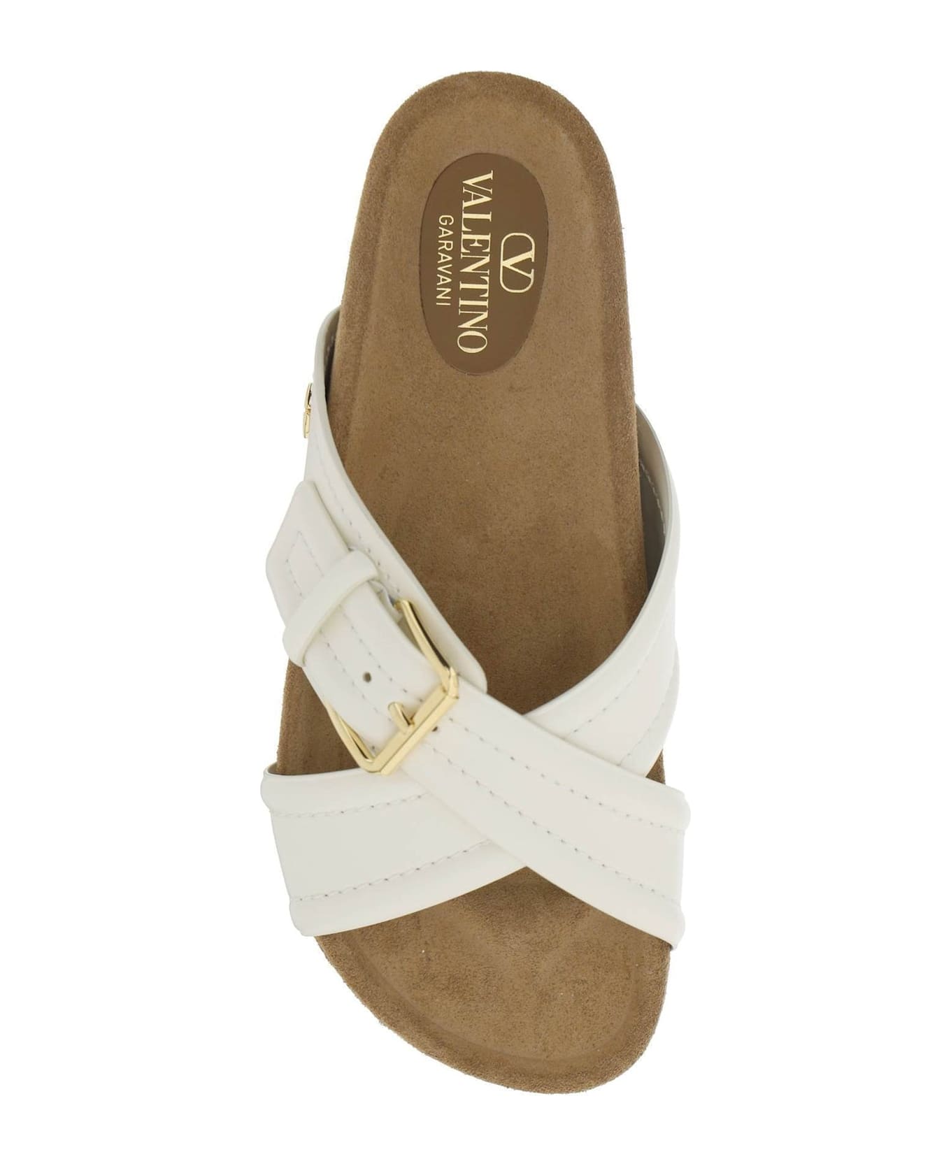 Valentino Garavani Garavani Leather Flat Sandals - White