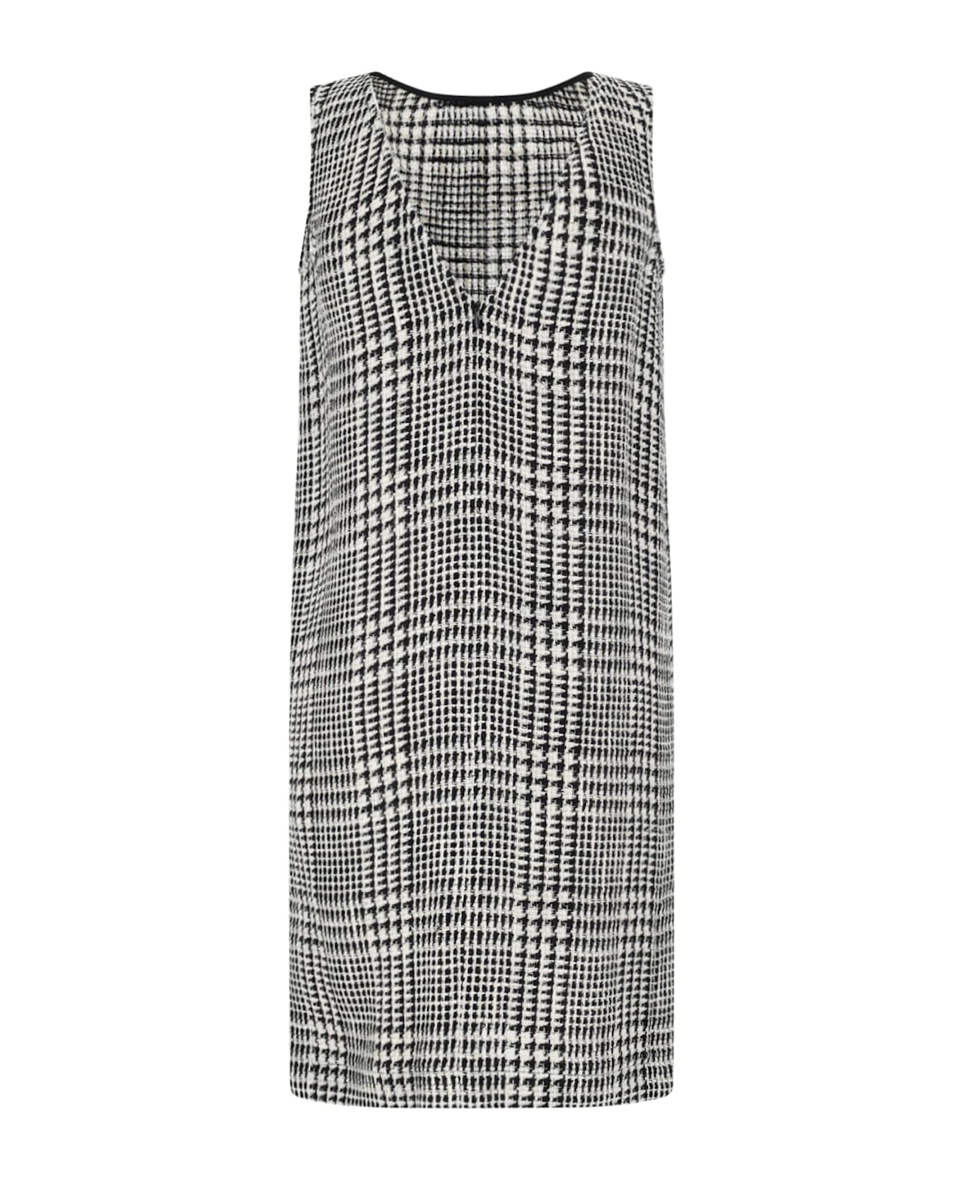 Gianluca Capannolo Houndstooth Foot Midi Dress - Black  