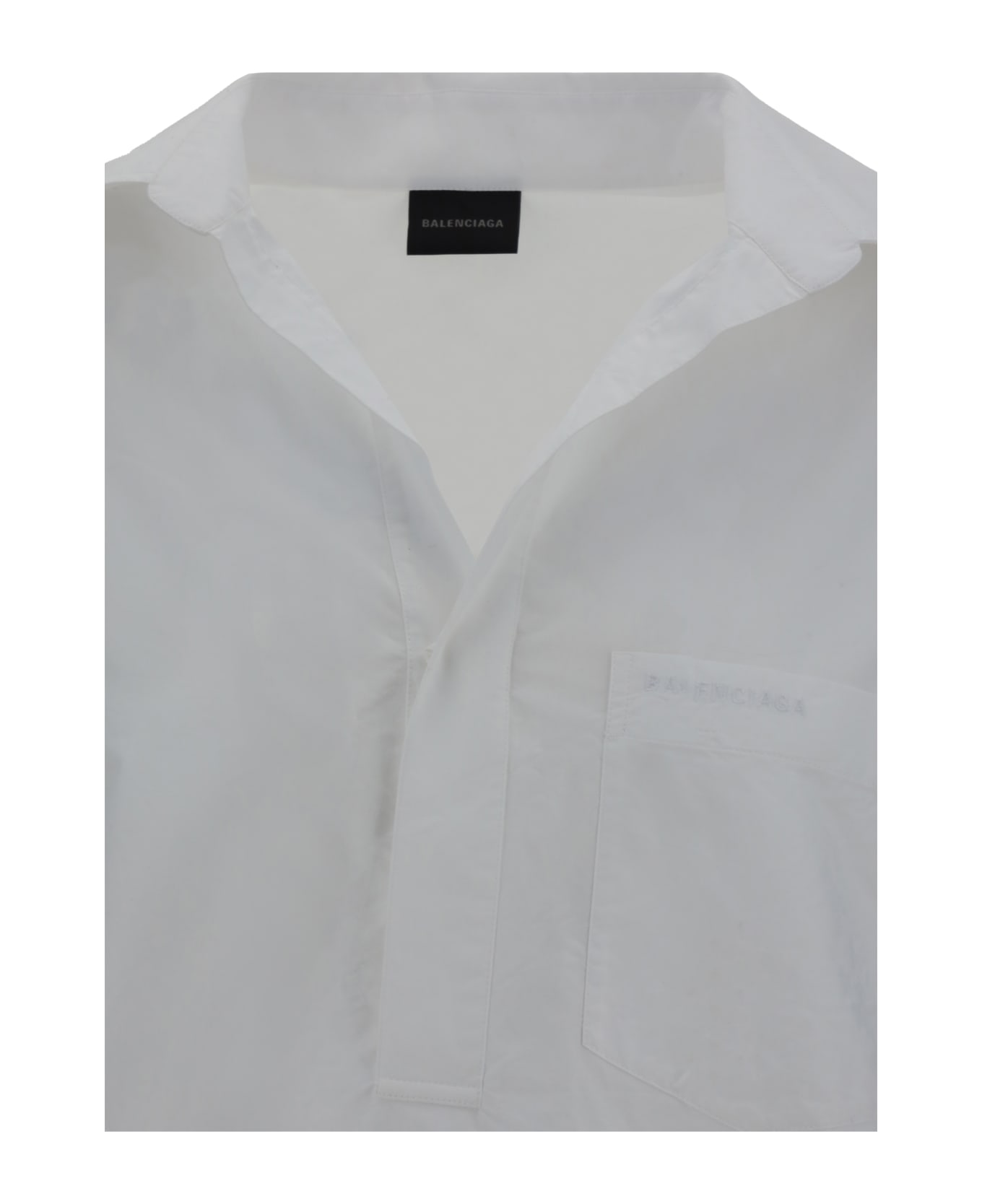 Balenciaga Crinkled Cotton Shirt - White シャツ