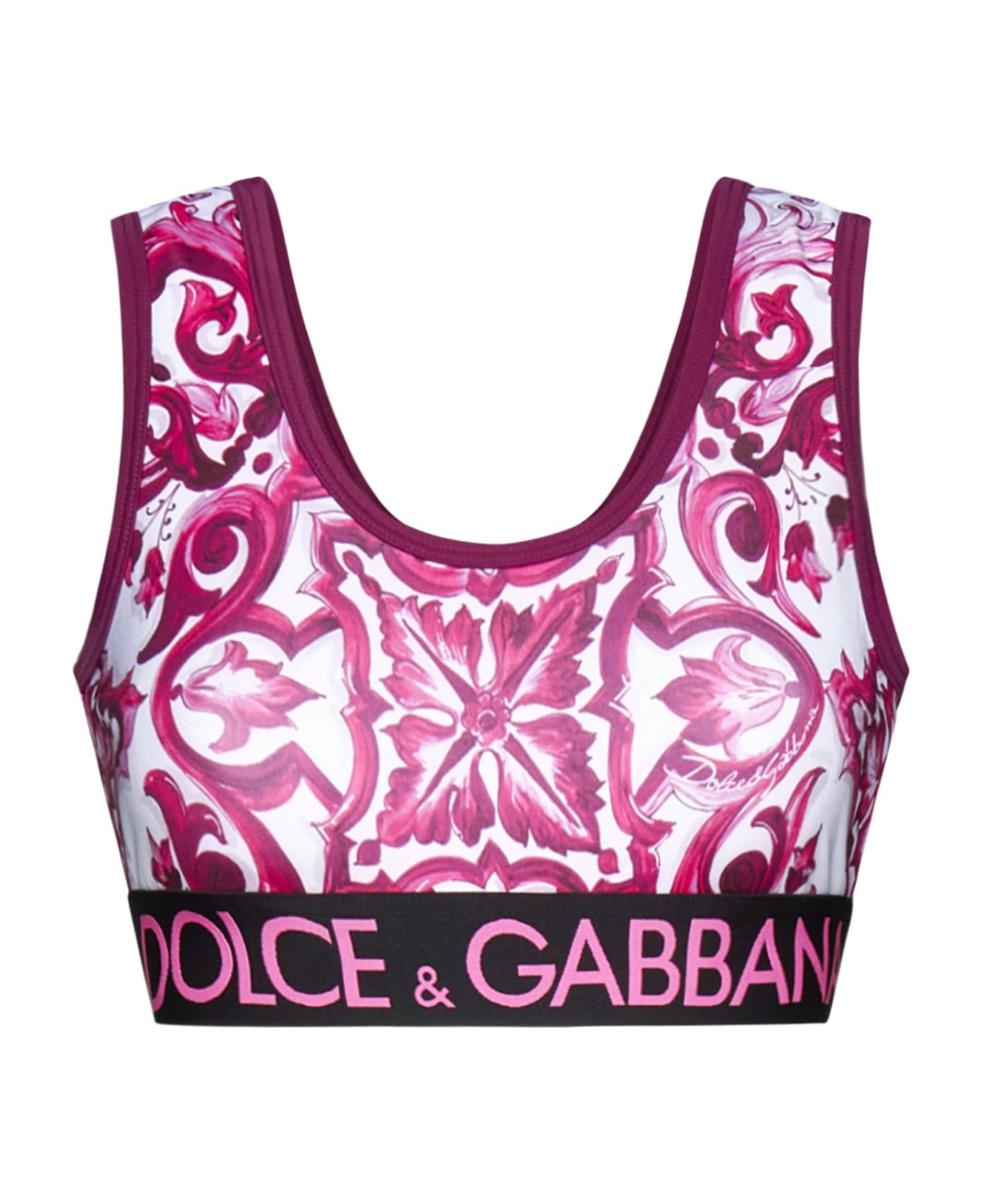 Dolce & Gabbana Technical Jersey Top - Maiolica 1 Fuxia