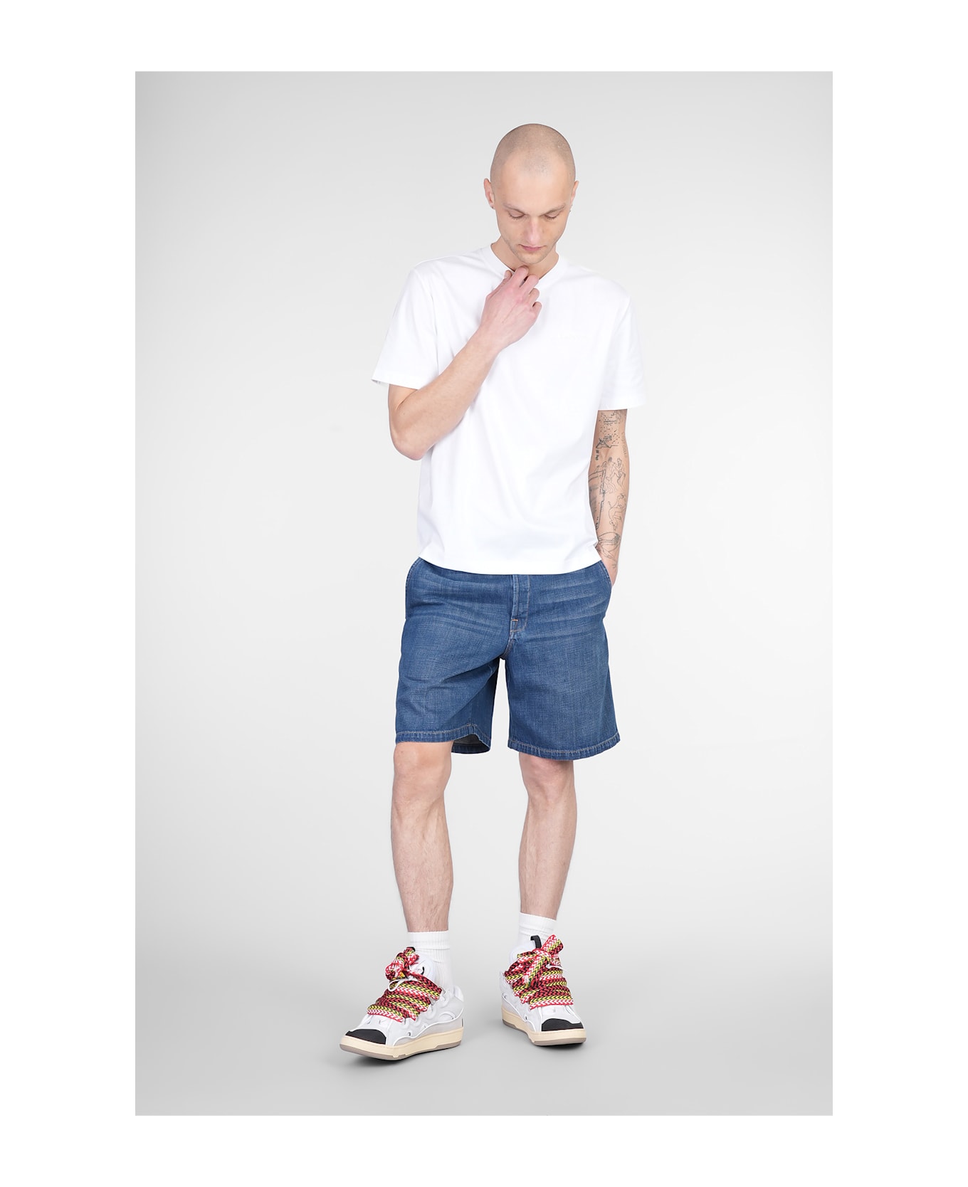 Lanvin Shorts In Blue Cotton - blue