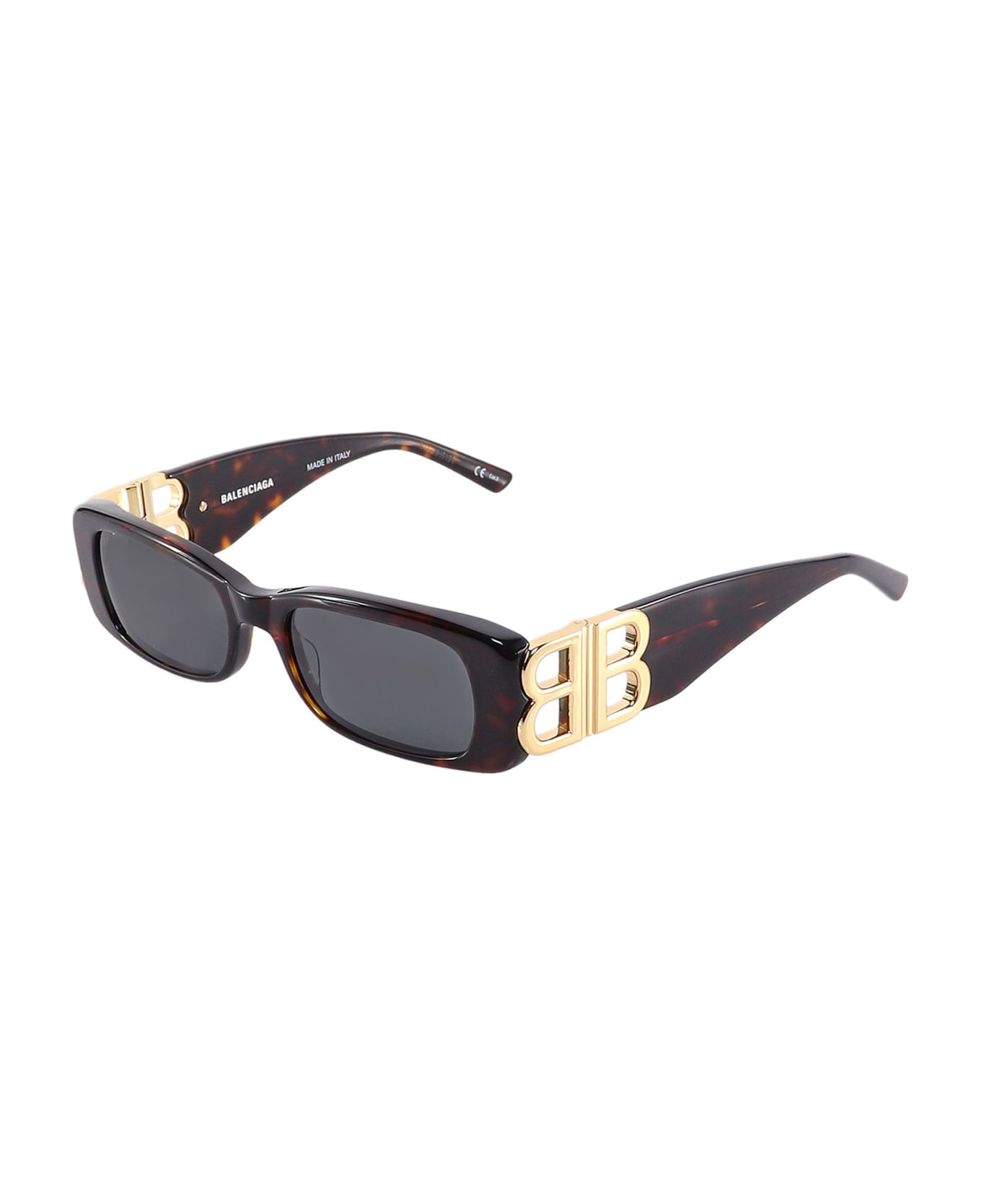 Balenciaga 'dynasty Rectangle' Rectangular Sunglasses - Brown
