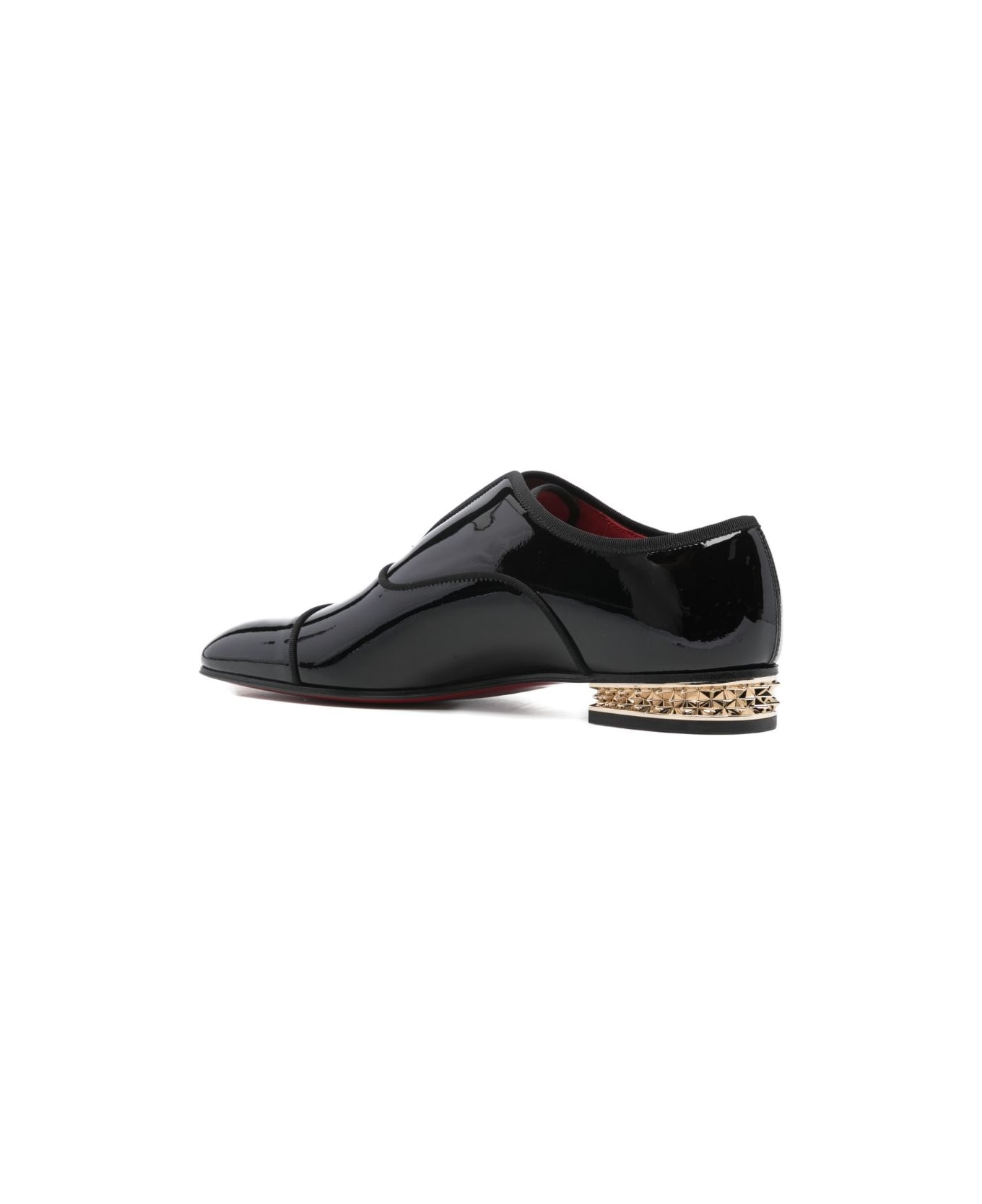 Christian Louboutin Alphamale Rocks Patent Leather Oxfords - Black