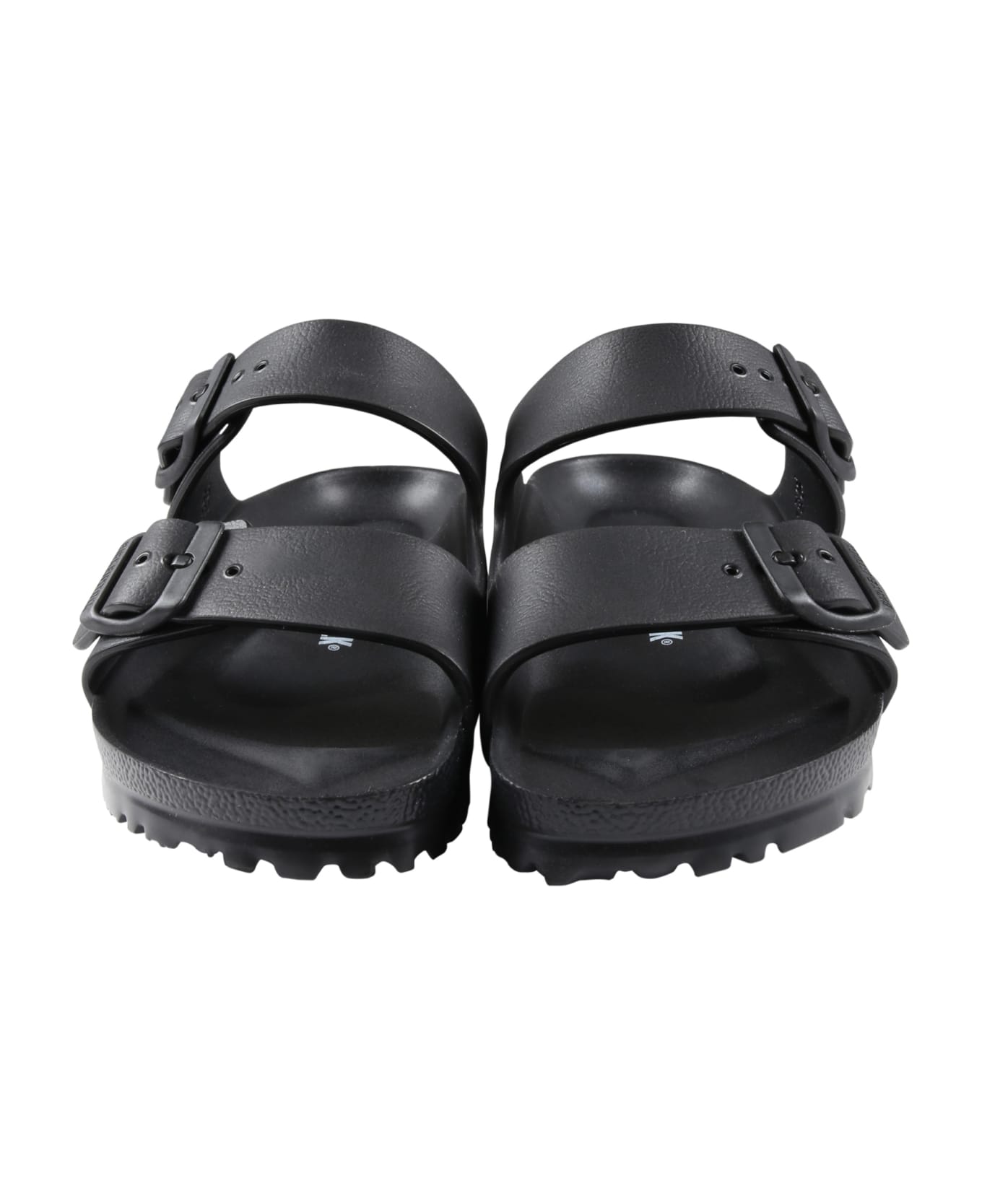 Birkenstock Black Slippers Arizona Eva For Kids With Logo - Black