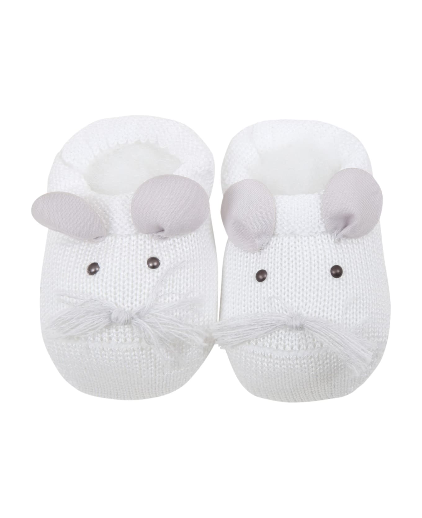 Story Loris White Slippers For Baby Boy - White アクセサリー＆ギフト