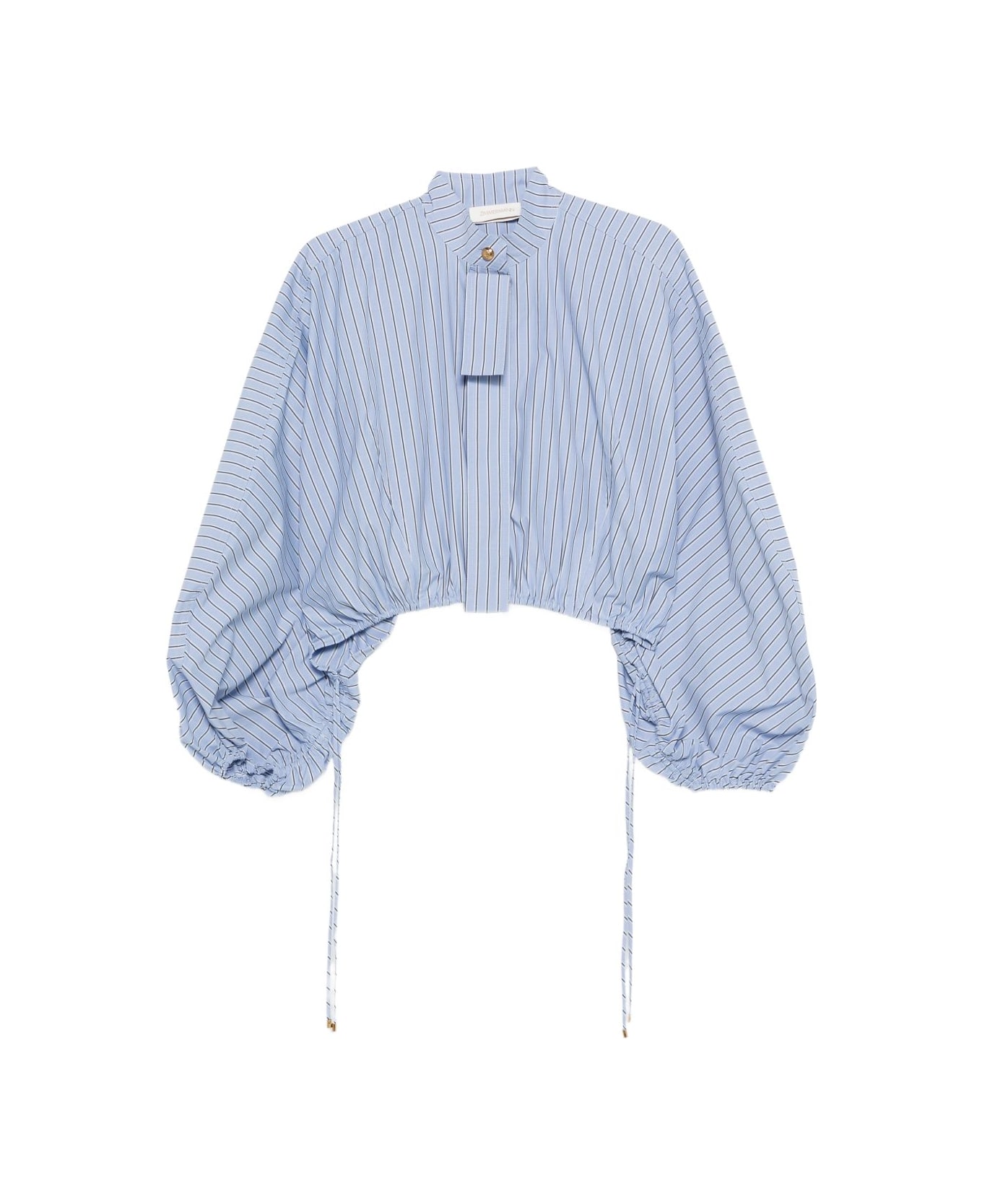 Zimmermann Denim Cotton Blouse - Clear Blue