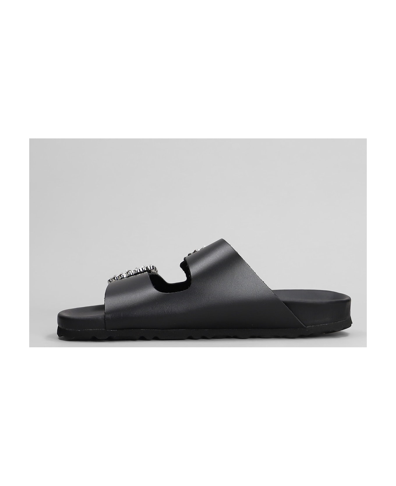Cubanas Amalia Flats In Black Leather - black
