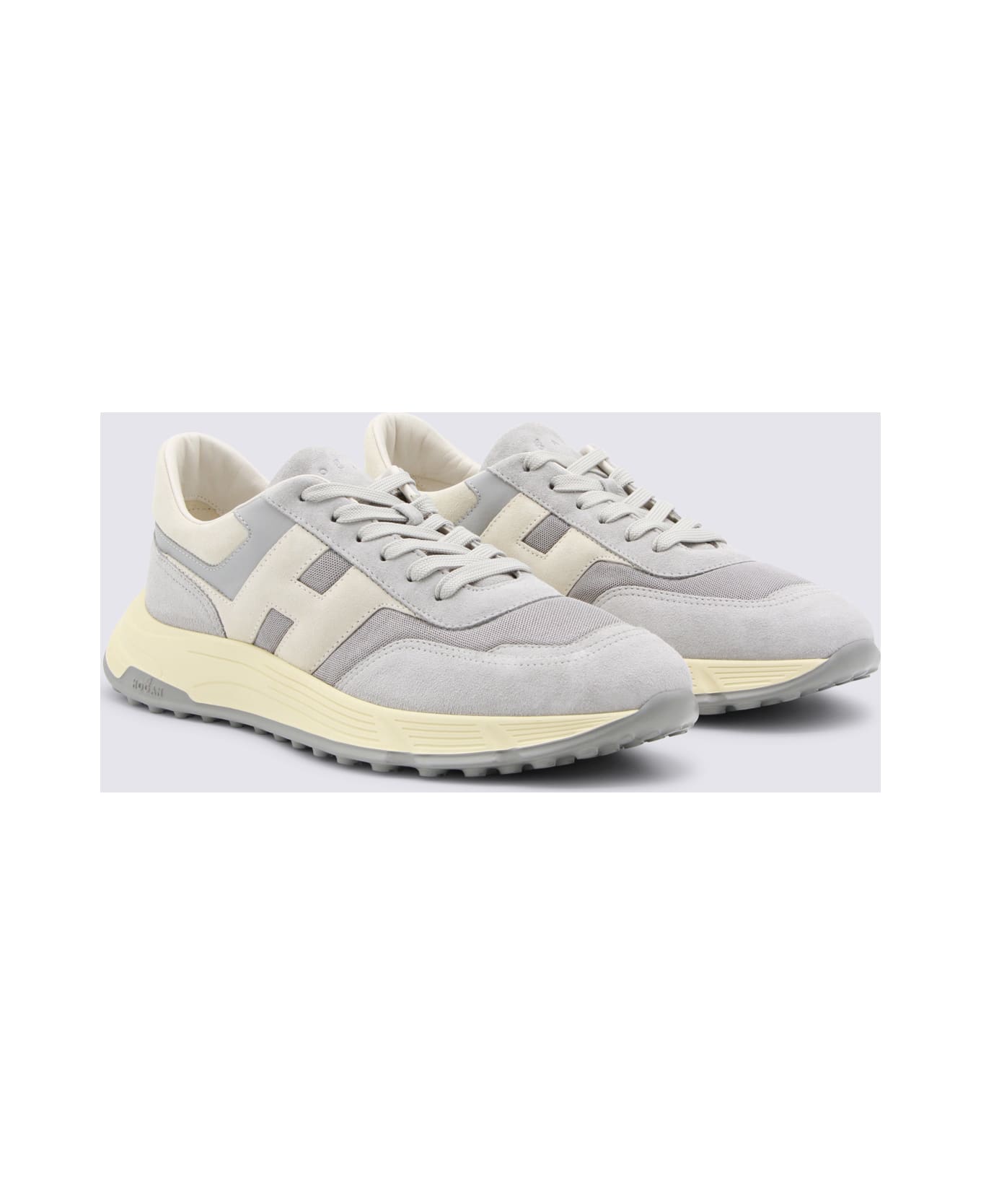 Hogan Grey Leather Sneakers - Grey