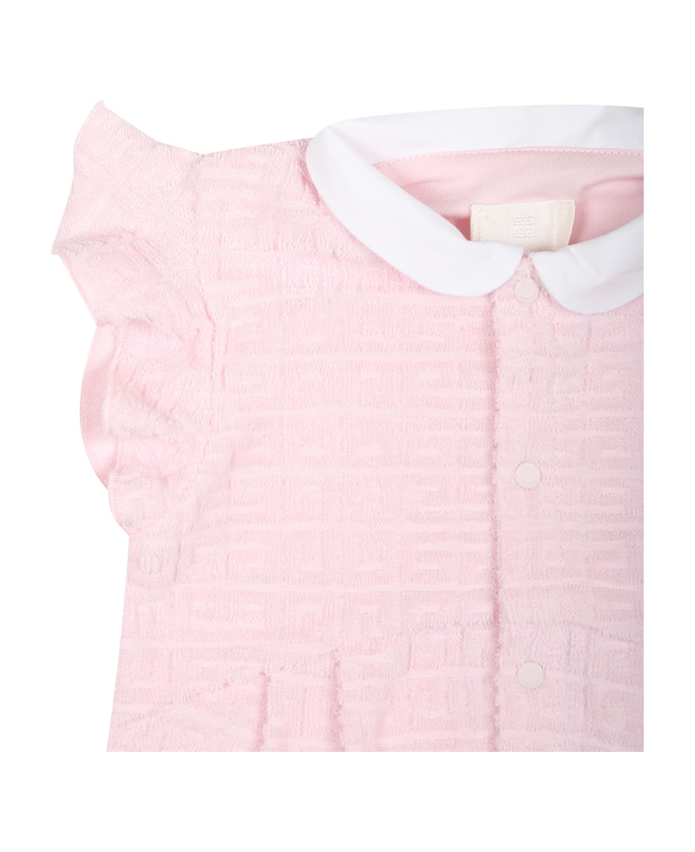Givenchy phone Pink Romper For Baby Girl With Logo - Pink