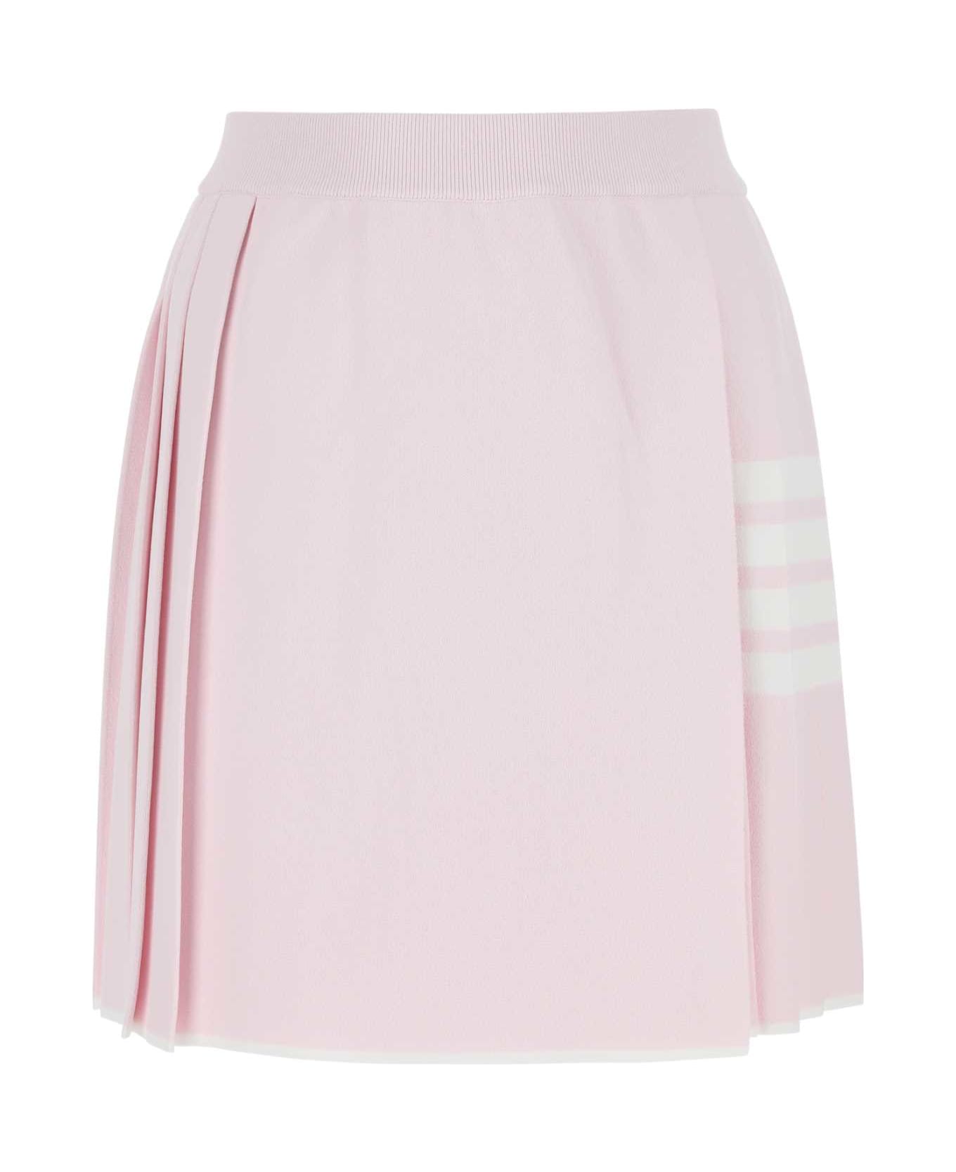 Thom Browne Pastel Pink Viscose Blend Mini Skirt - 680