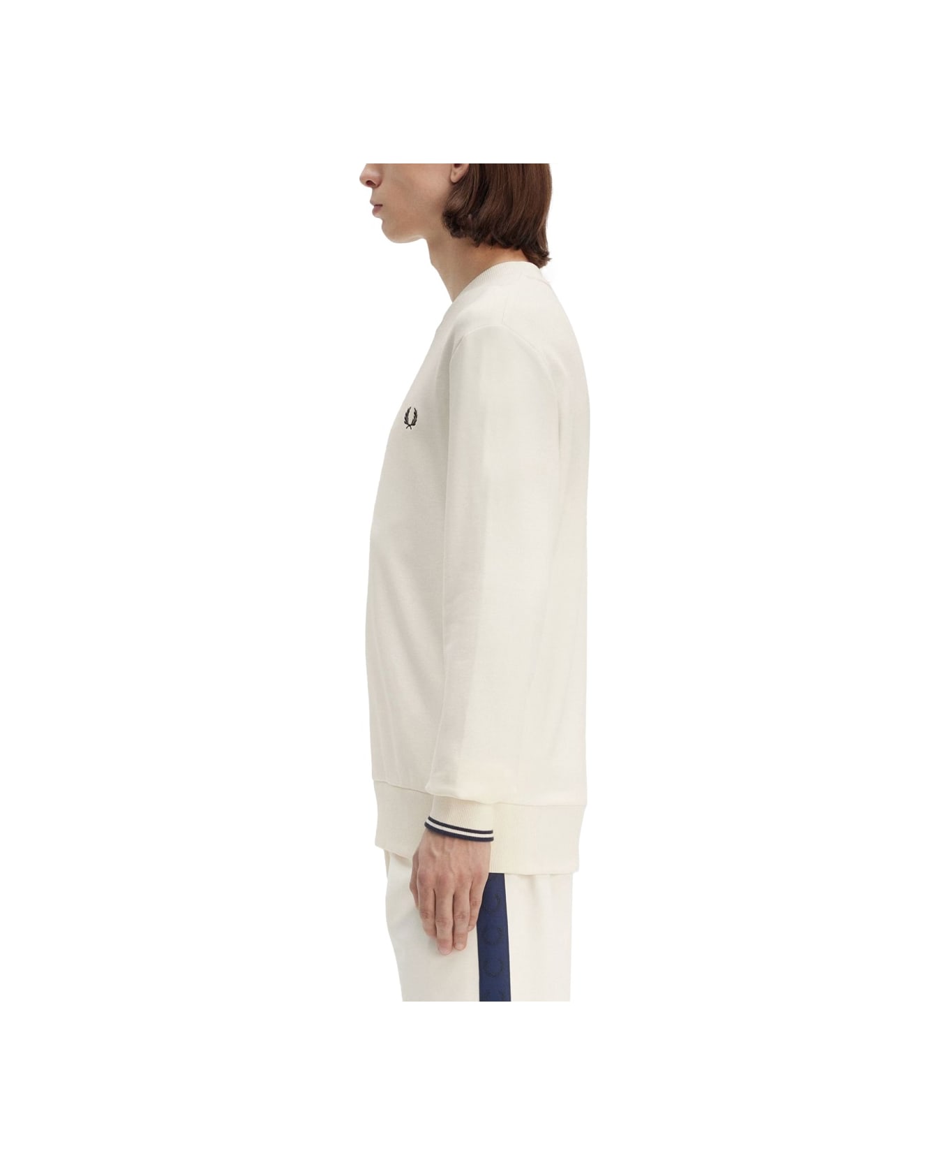 Fred Perry Sweatshirt With Logo - IVORY