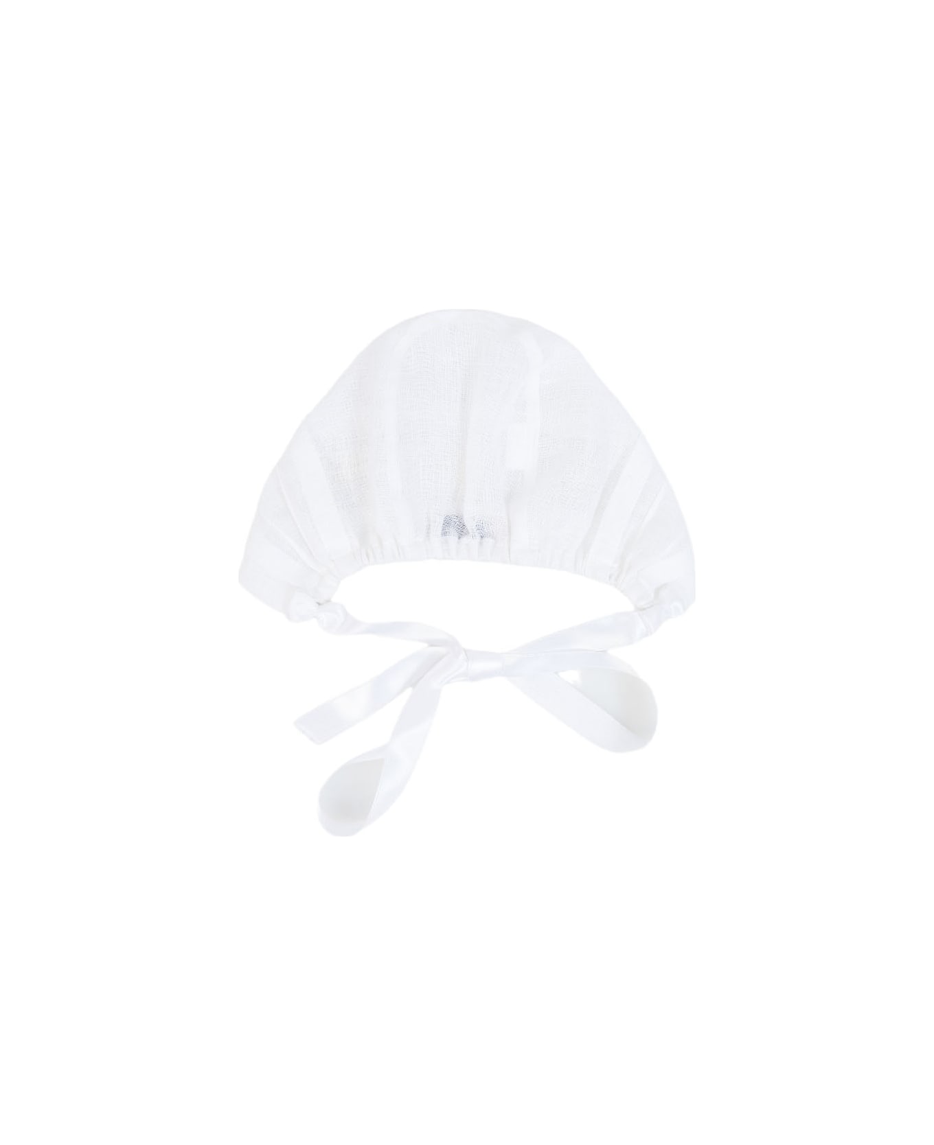 Piccola Giuggiola Linen Hat - White