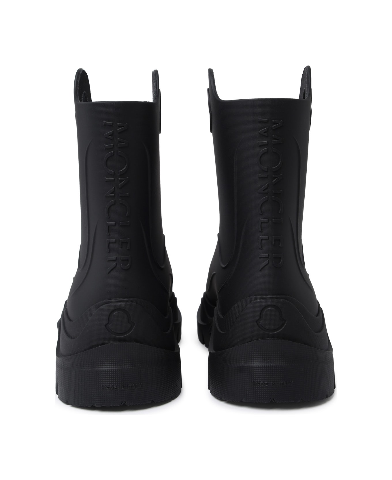 Moncler 'misty' Black Pvc Rain Boots - black