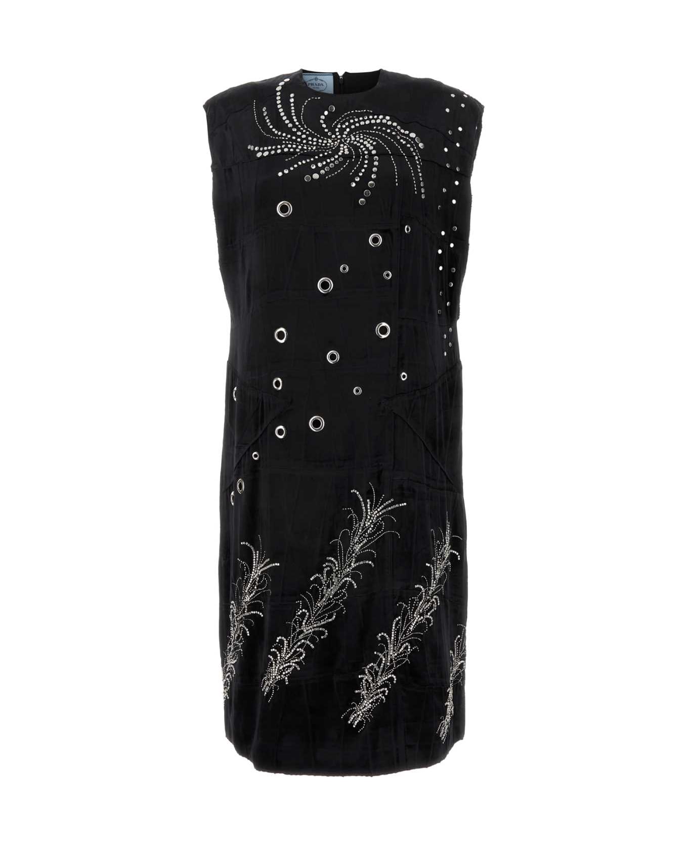 Prada Black Velvet Dress - NERO
