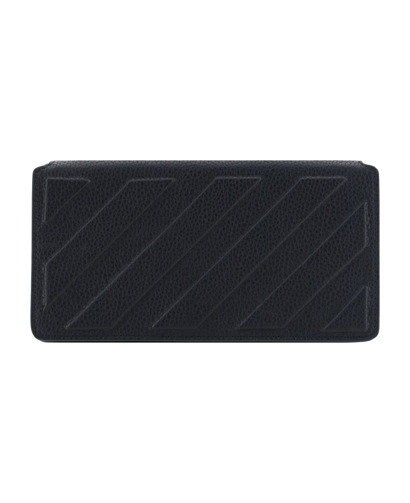 Off-White Pebbled Leather Clutch - Black No C