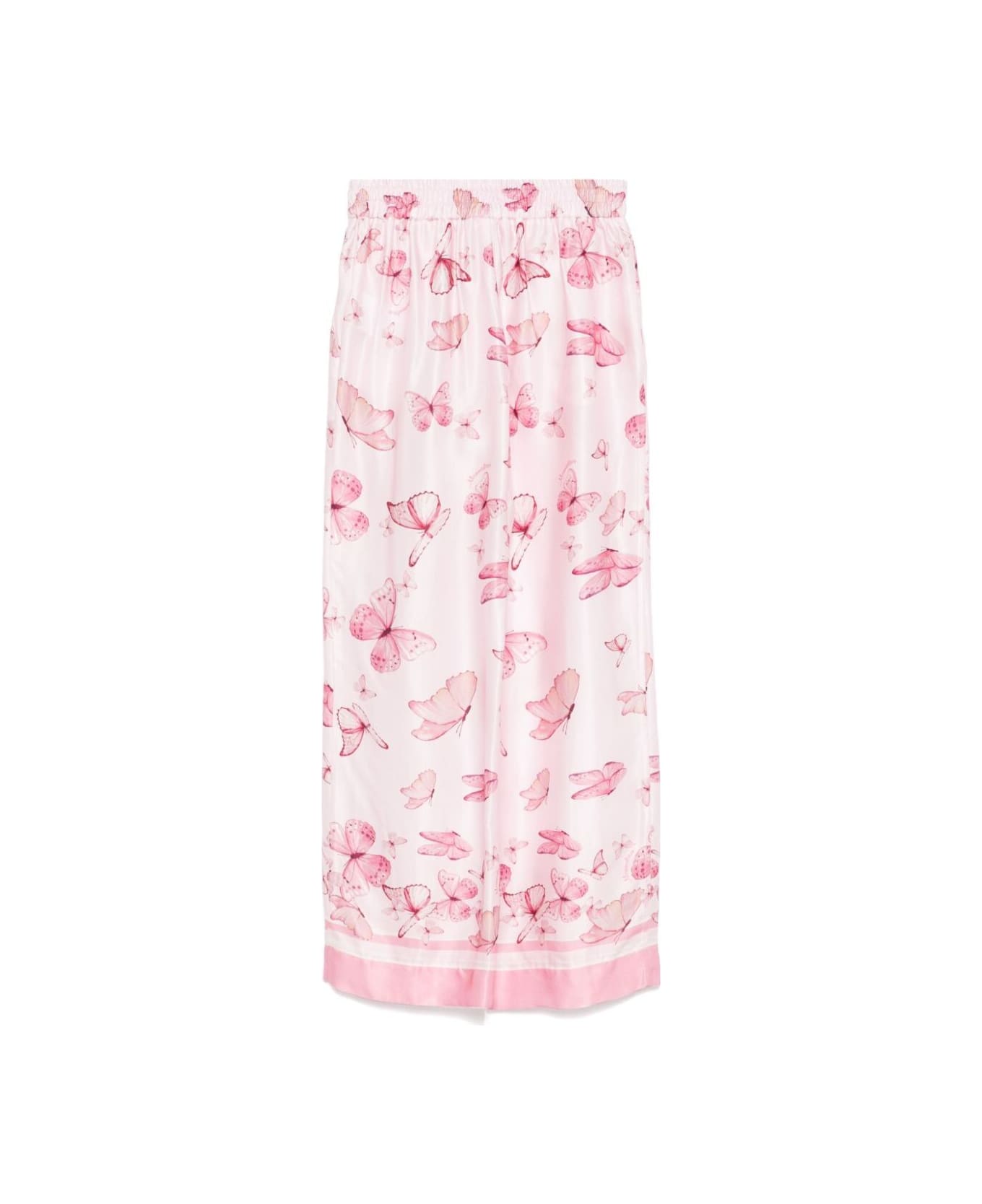 Monnalisa Multicolor Pants With All-over Butterfly Print In Viscose Girl - Multicolor