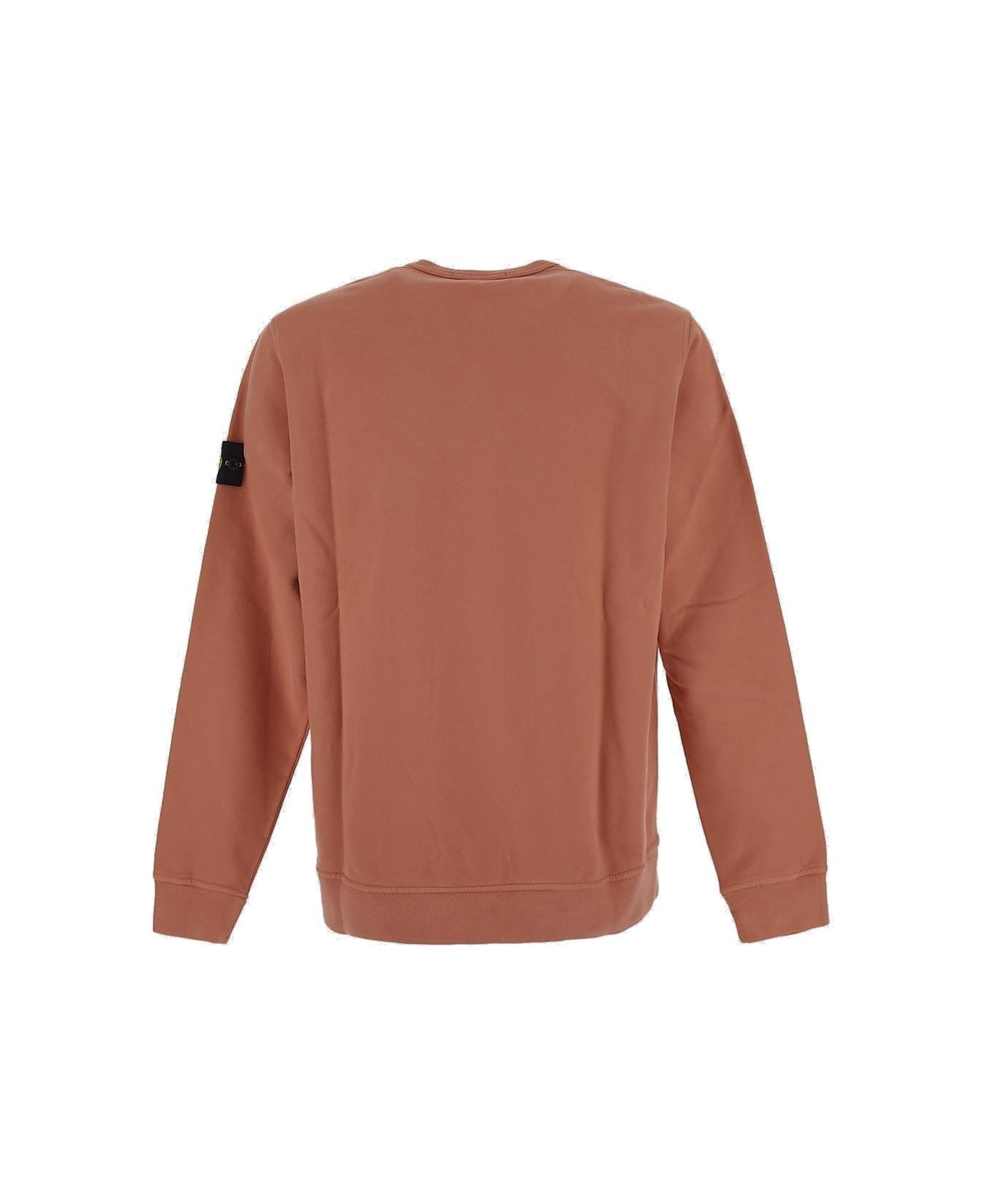 Stone Island Compass-patch Crewneck Sweatshirt - Arancio