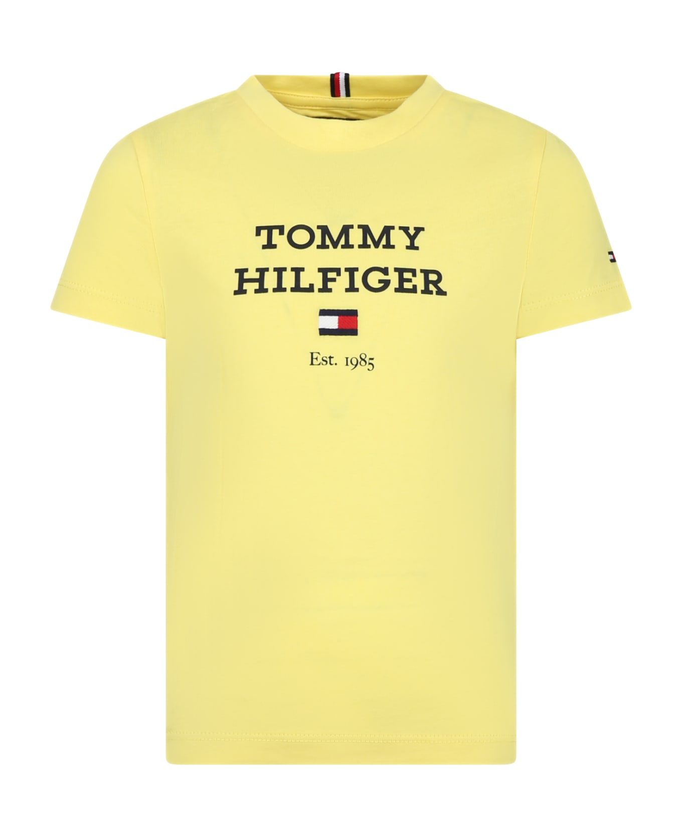 Tommy Hilfiger Yellow T-shirt For Boy With Logo - Yellow