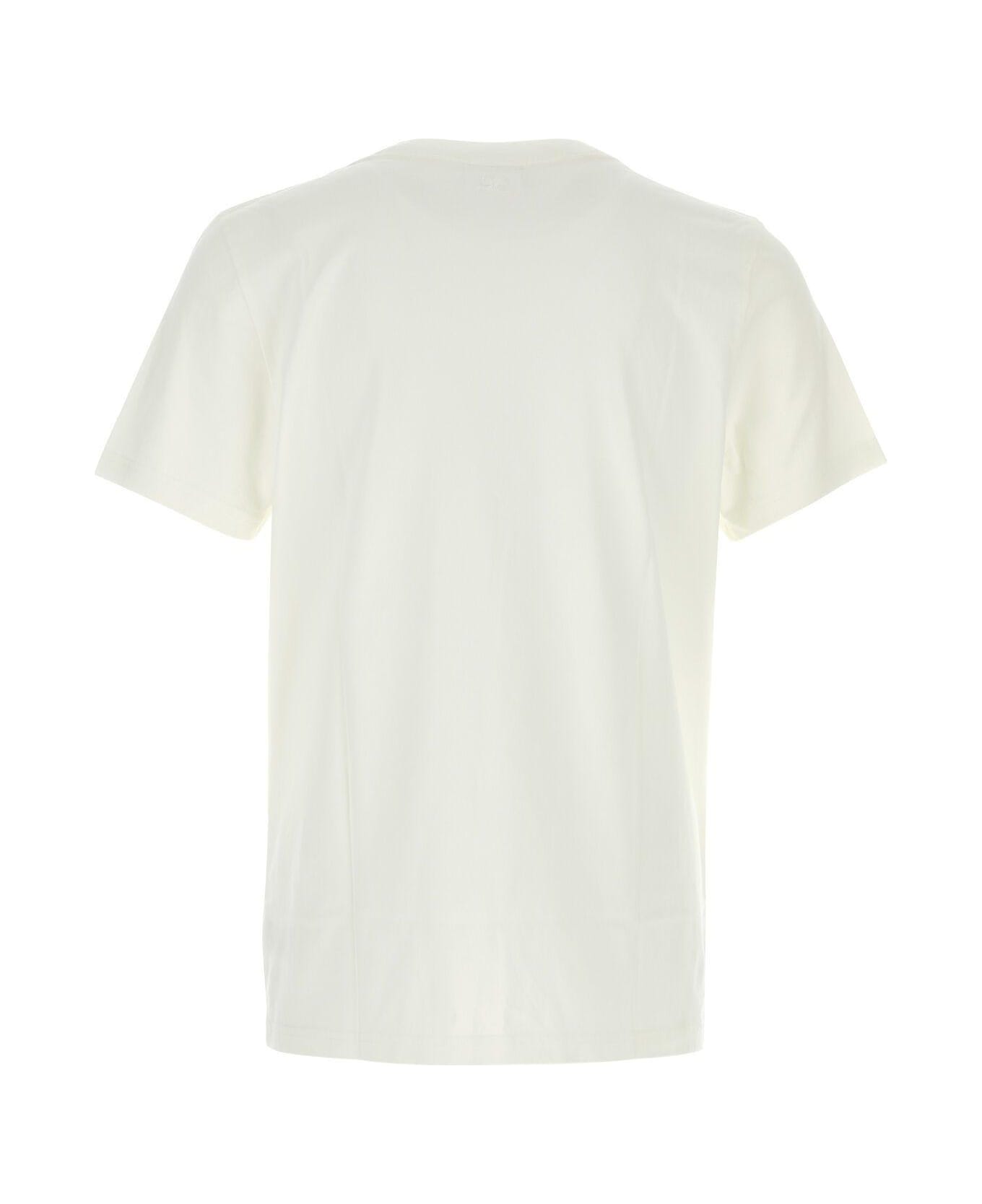 Courrèges White Cotton T-shirt - HERITAGEWHITE