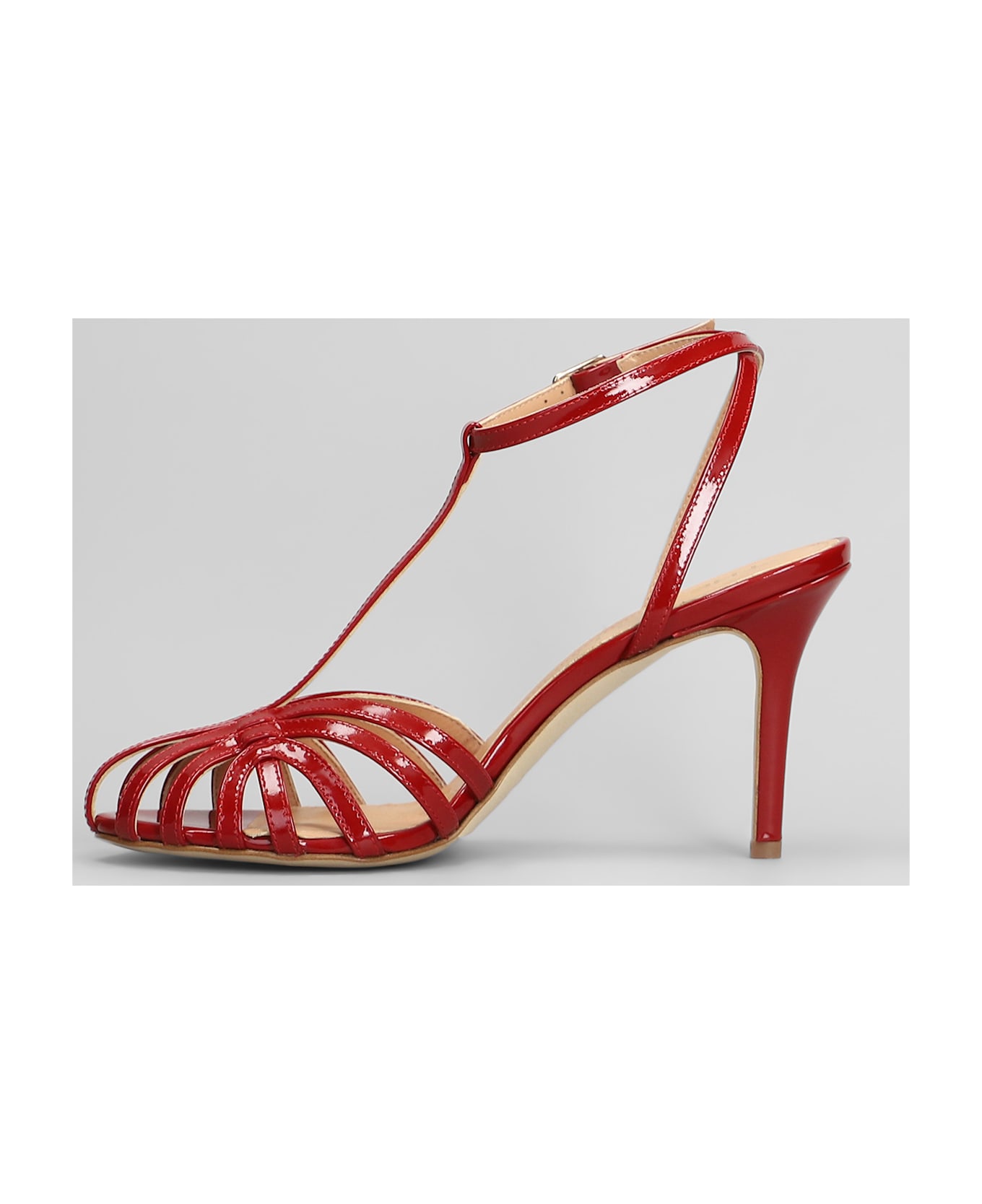 The Seller Sandals In Red Patent Leather - red