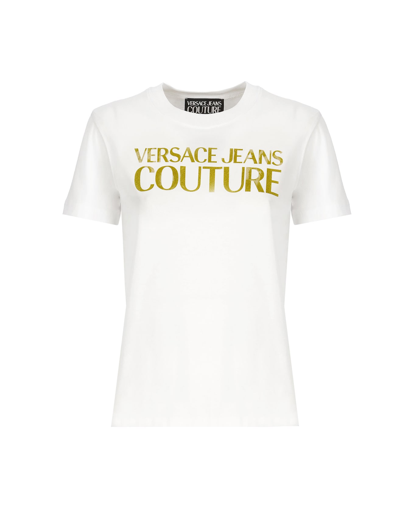 Versace Jeans Couture R Logo Gummy Glitter T-shirt - White