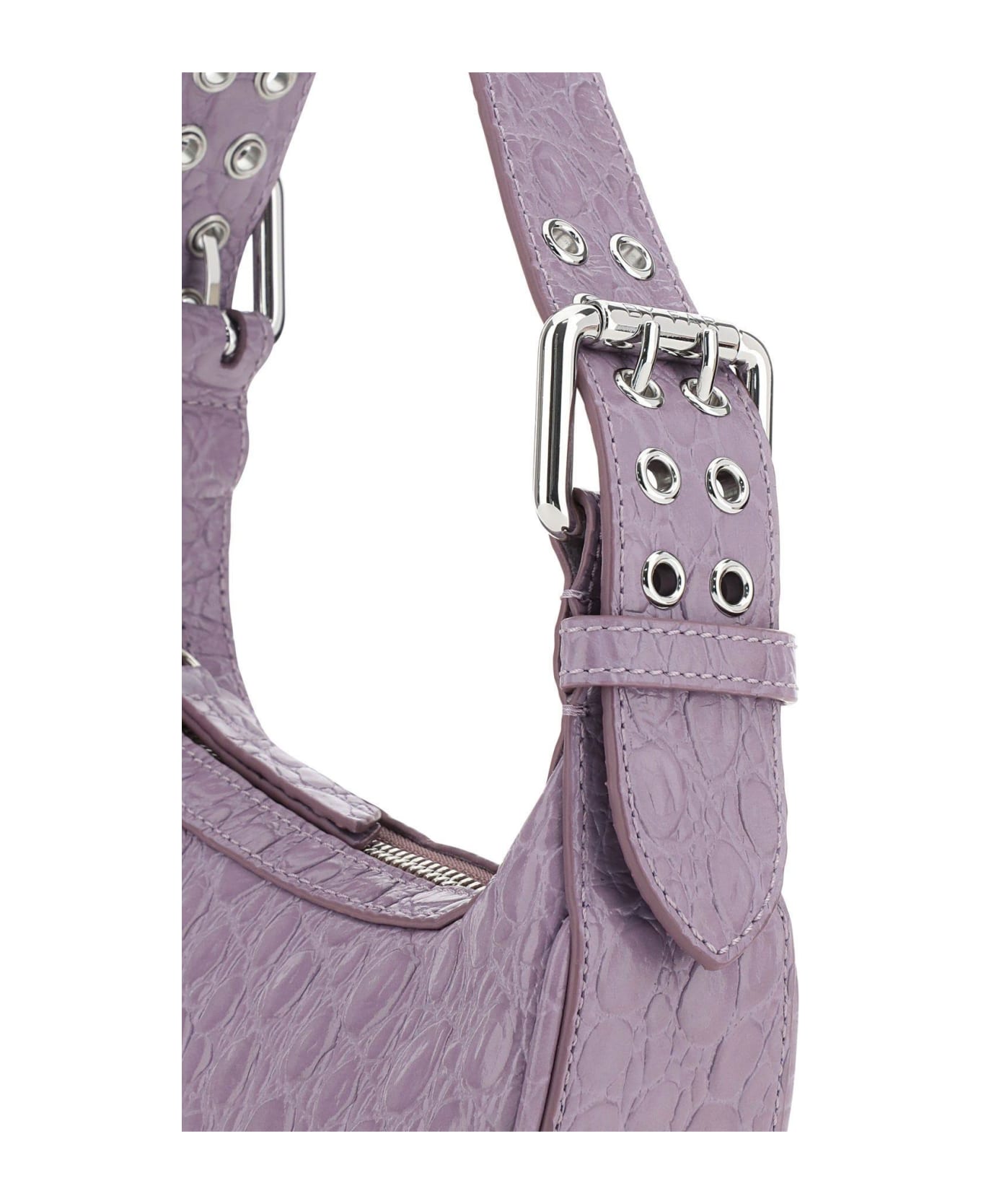 BY FAR Lilac Leather Mini Soho Handbag - Viola