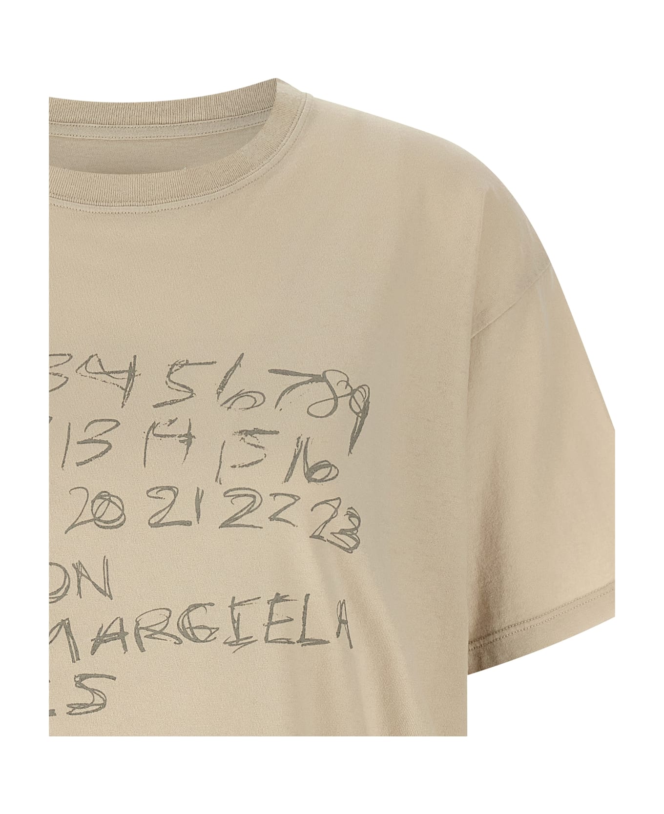 Maison Margiela 'numeric' T-shirt - Beige