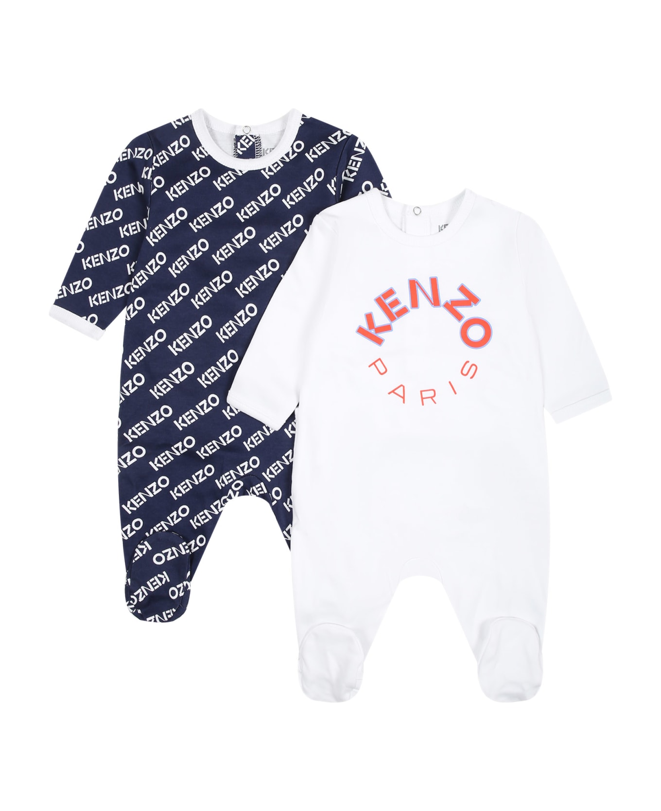 Kenzo Kids Multicolor Babygrows Set For Baby Boy With Logo - Multicolor