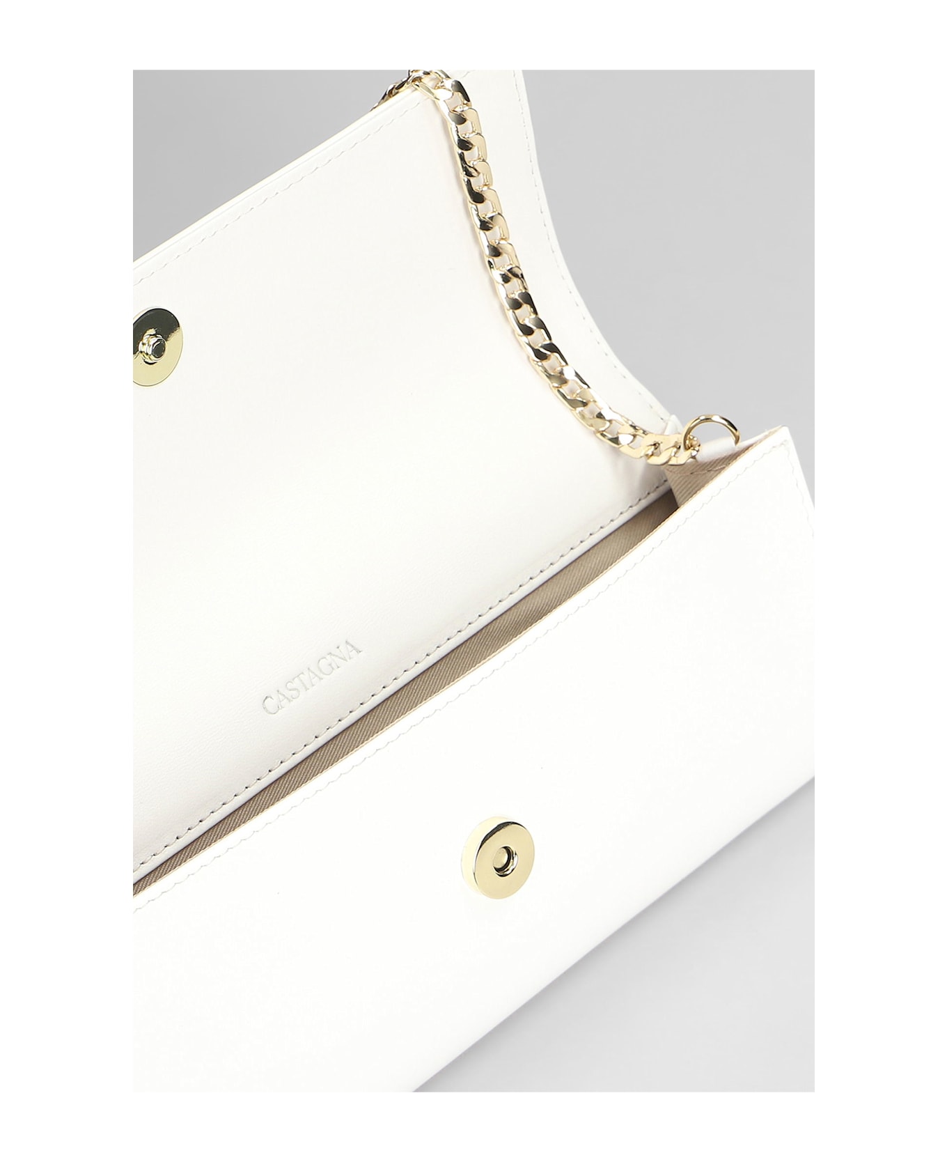 Aldo Castagna Shoulder Bag In White Patent Leather - white