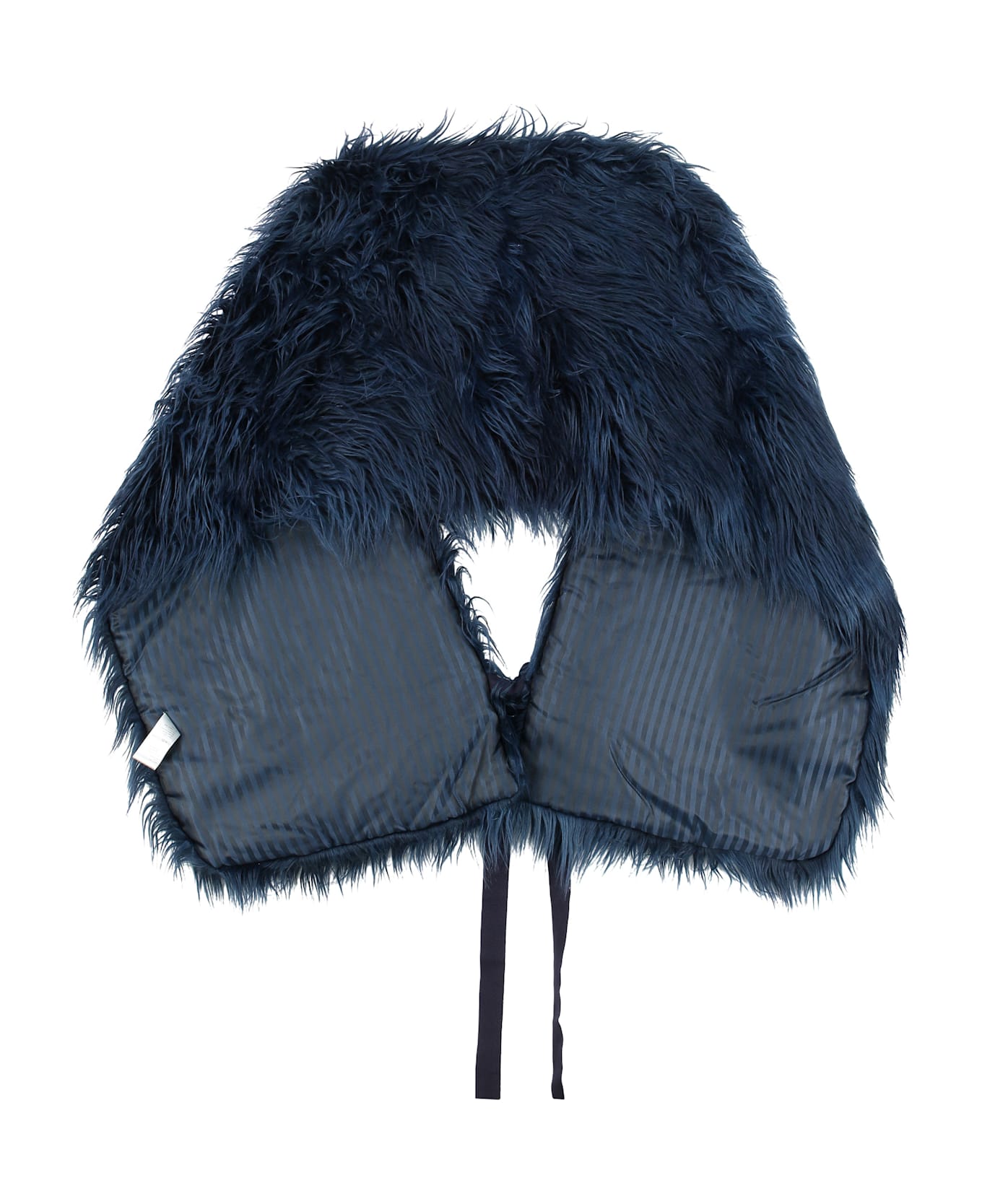 Stella Jean Faux Fur Scarf - blue