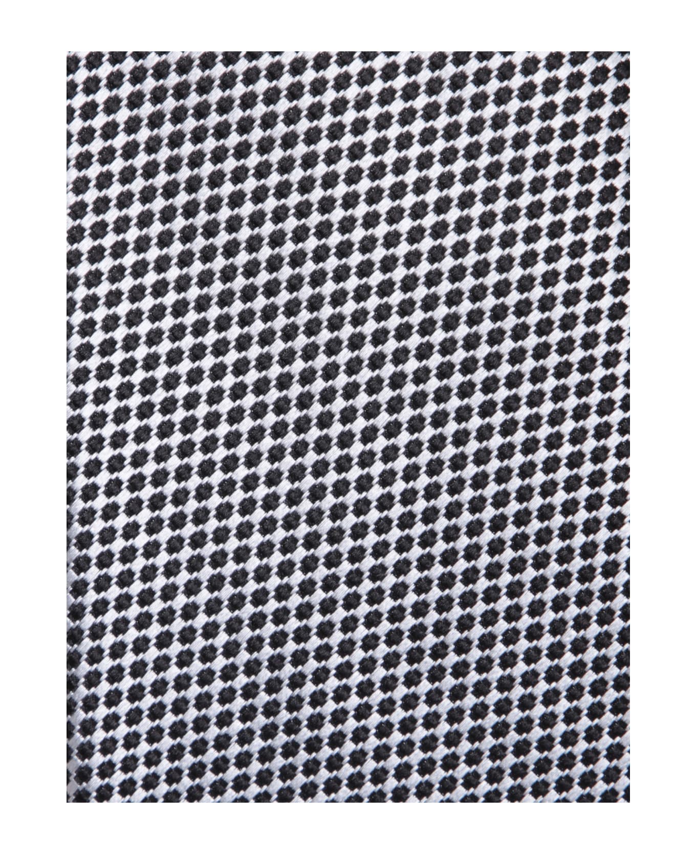 Tom Ford Micro-pattern Silver Tie - Grey