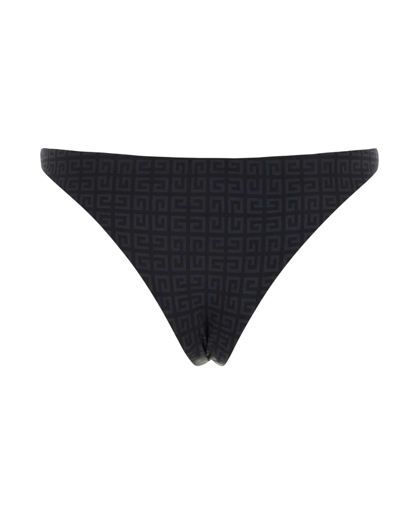 Givenchy Printed Stretch Nylon Bikini Bottom - BLACKGREY