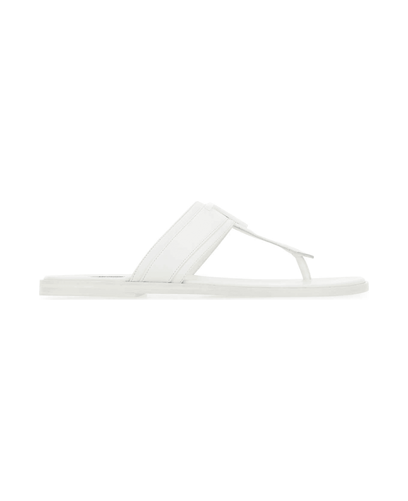 Tom Ford White Leather Thong Slippers - U1025 その他各種シューズ