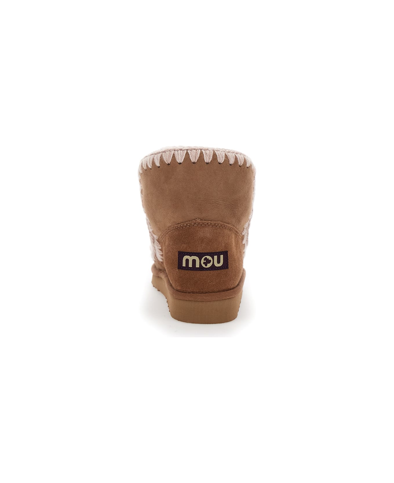 Mou 'eskimo' Brown Boots With Rear Logo Patch In Suede Woman - Brown