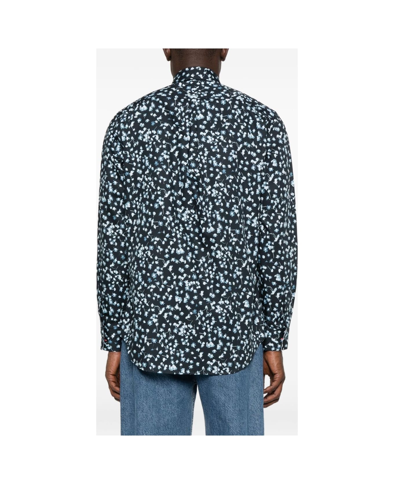 Paul Smith Printed Cotton Shirt - Blue