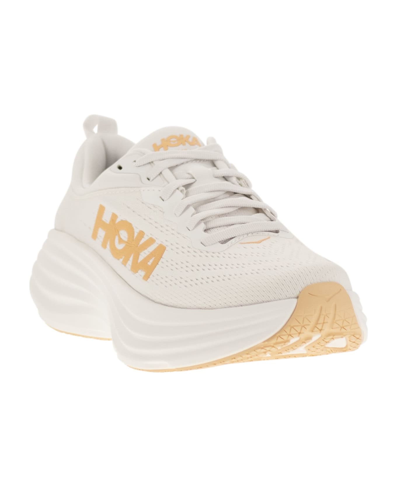 Hoka Bondi 8 - Ultra-shortened Sports Shoe - White