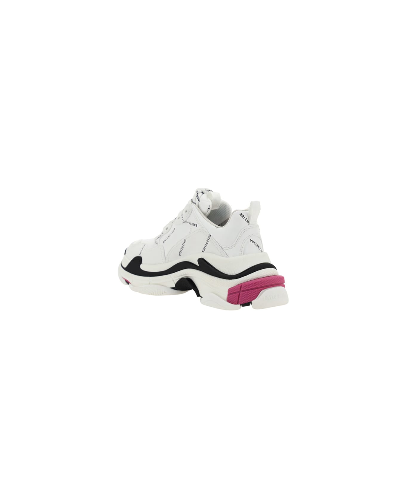 Balenciaga Triple S Sneakers - White/blk/fluo pink