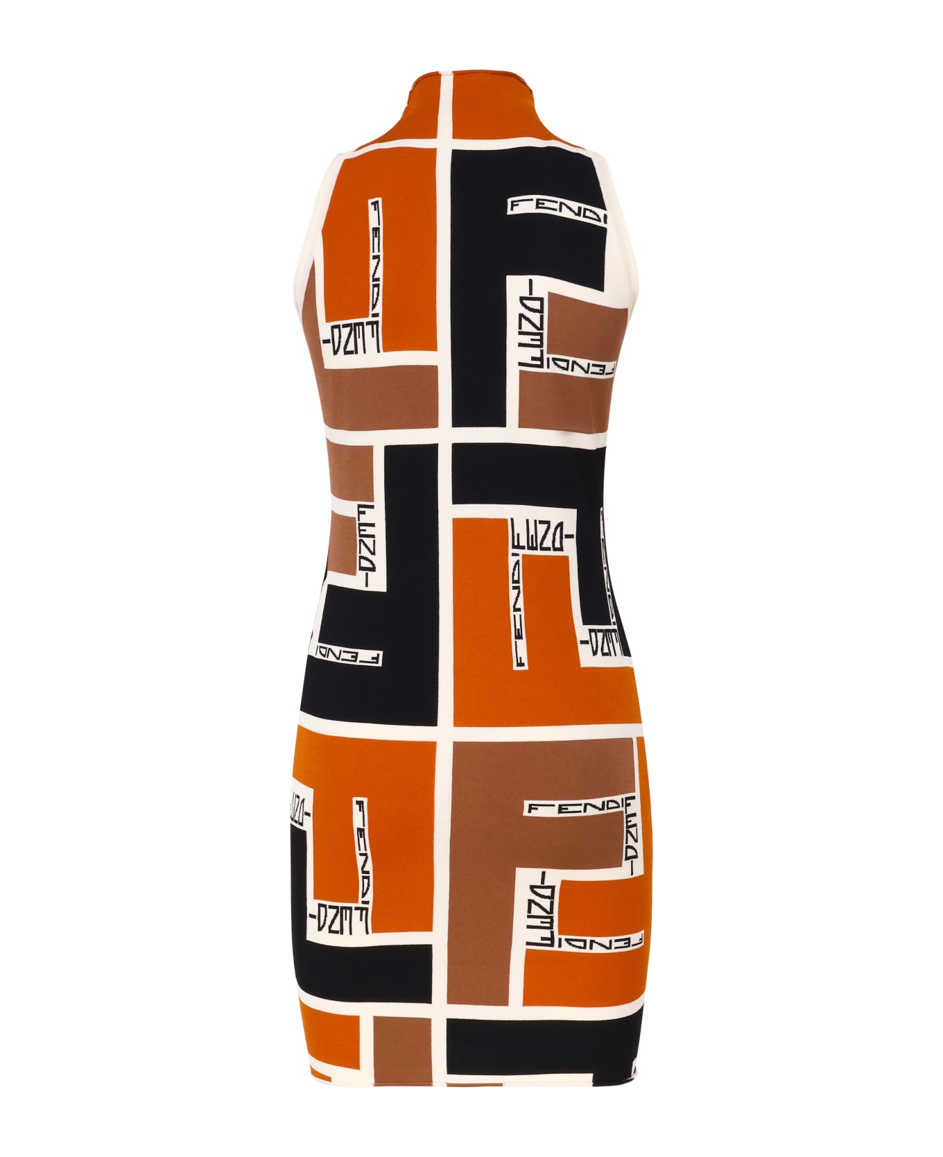 ワンピース Fendi Fendi Ff Puzzle Viscose-Blend Dress Fendi Puzzle Viscose Blend Knit Dress | italist